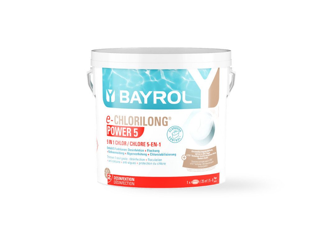 Bayrol Poolpflege BAYROL e-Chlorilong® POWER 5 - 200g Chlortabletten & 5 Funktionen 5 kg