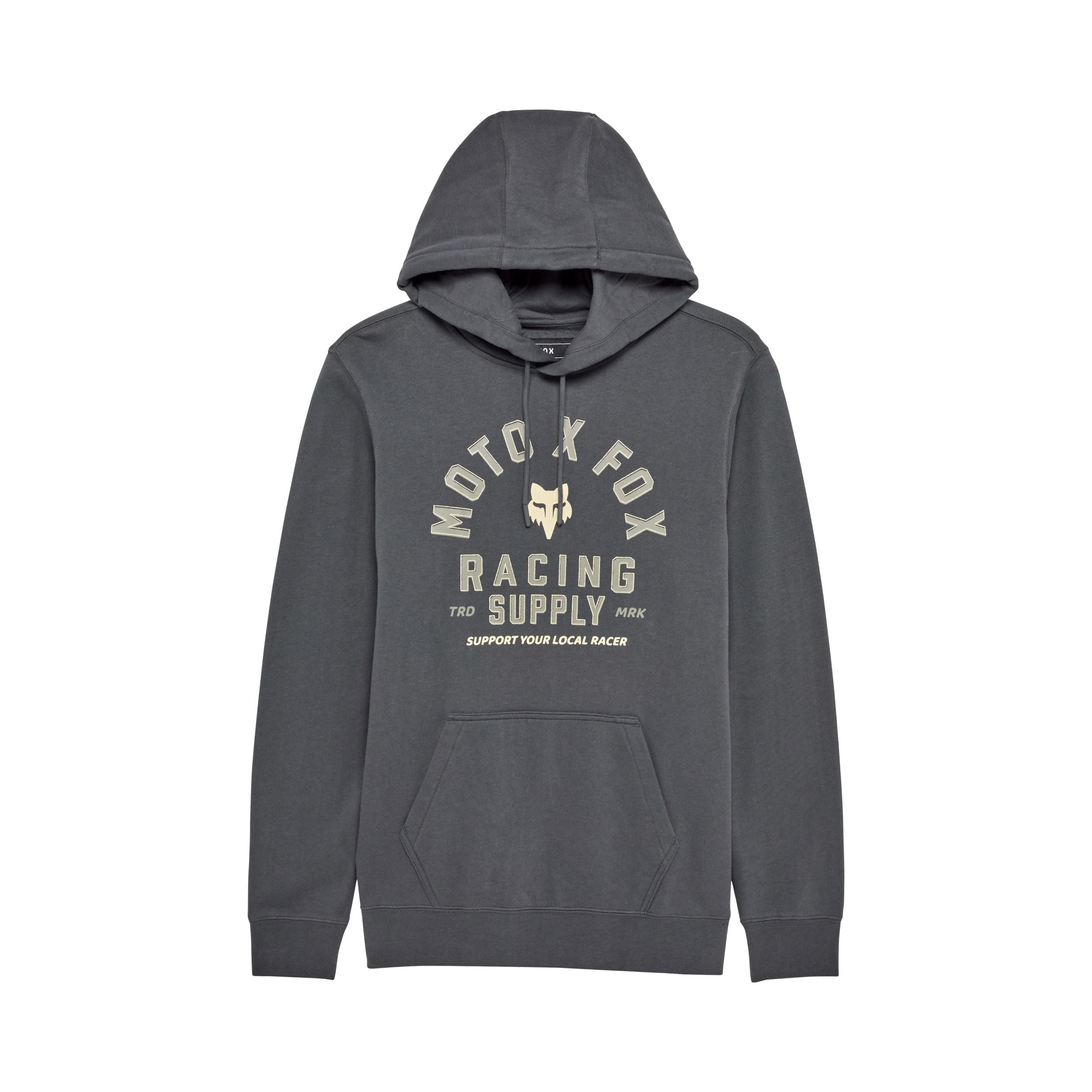 Hoodie Fox Local Racer Pullover Hoodie Grau