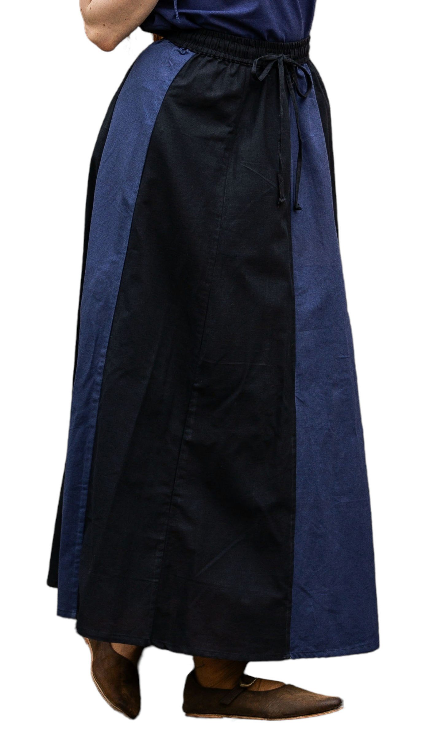 Leonardo Carbone Burgfräulein-Kostüm Rock "Dana" mit Kordelzug, weiche Baumwoll-Leinen-Mischung, fließende Silhouette