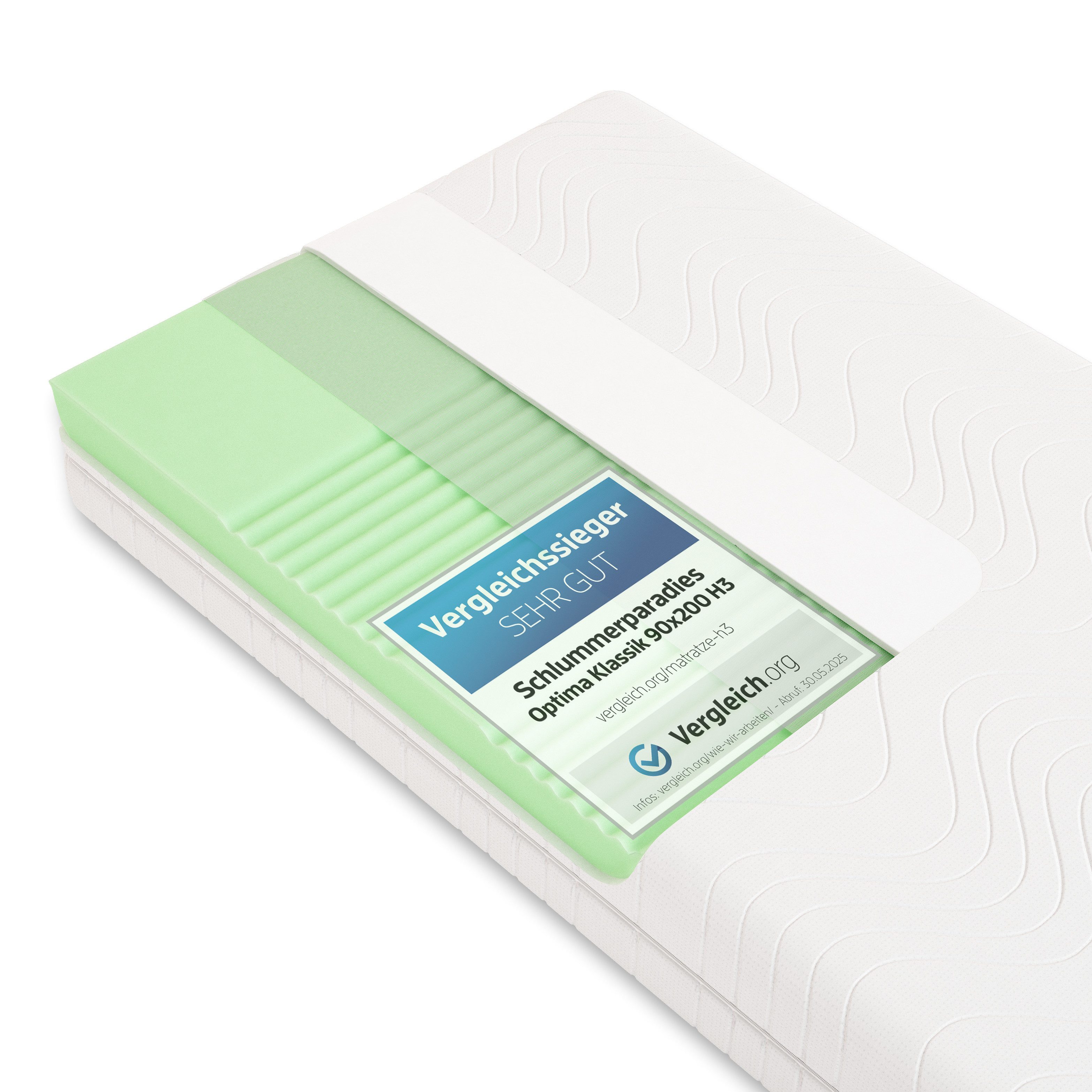 Kaltschaummatratze Optima Klassik, Schlummerparadies, 19 cm hoch, 7 Zonen, günstig online kaufen