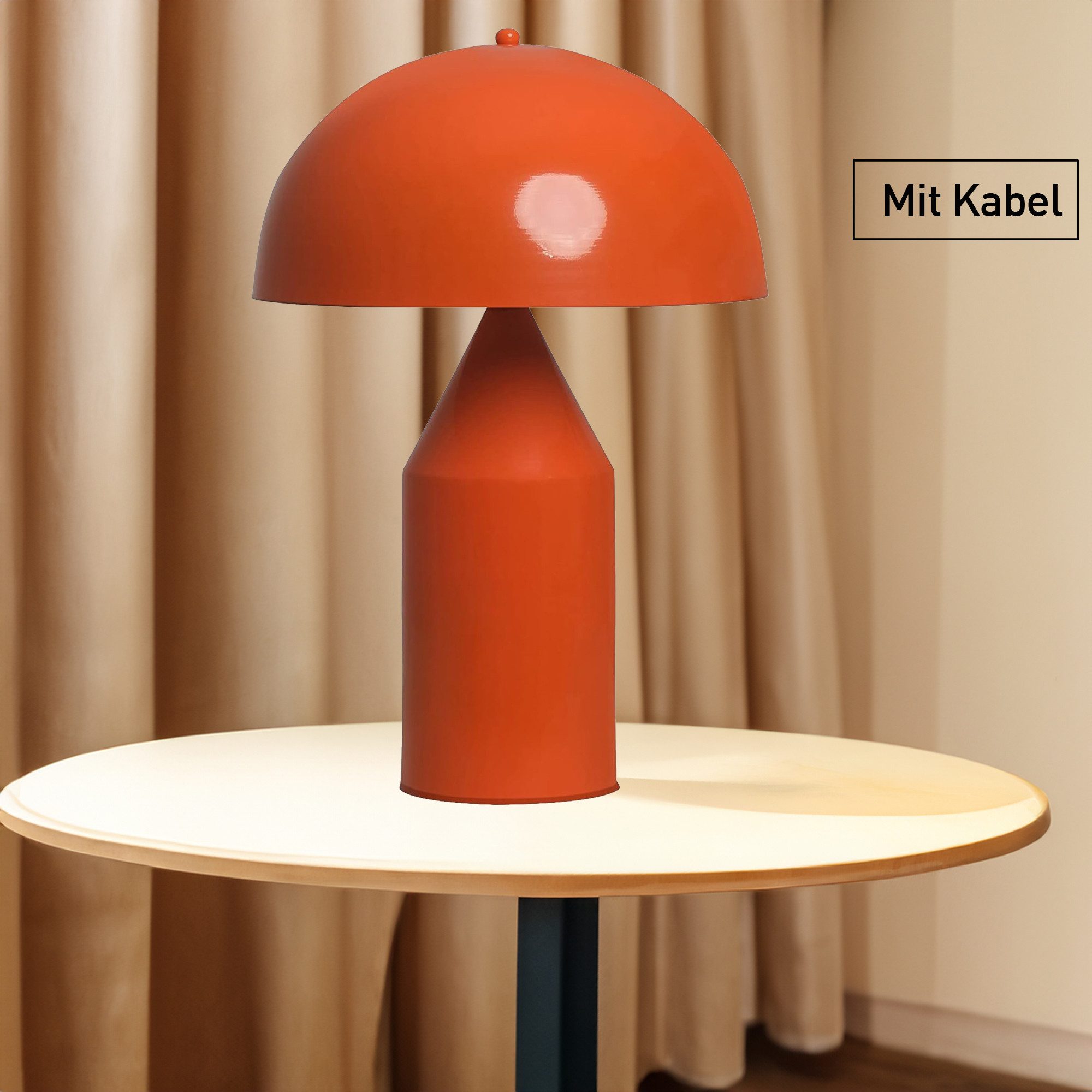 Bamyum Tischleuchte Nachttischlampe mit Kabel Lipeo Metall Pilz Lampe, ohne günstig online kaufen