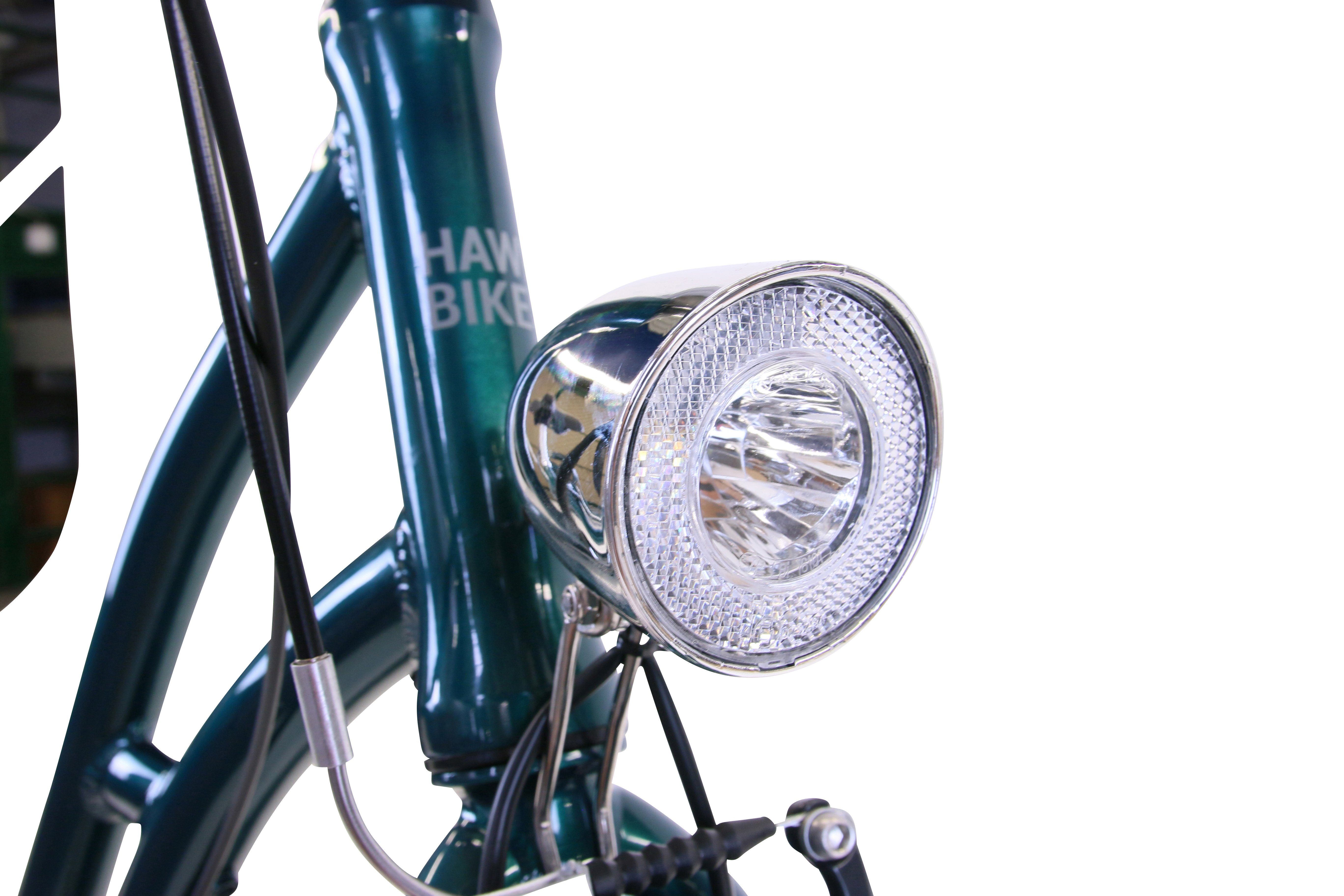 Gang Nexus Bikes Classic Joy Green, HAWK 3 Schaltwerk Cityrad British City Shimano HAWK