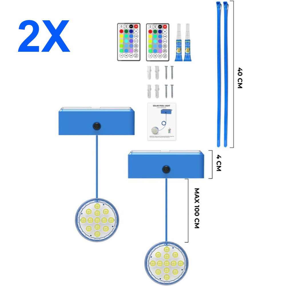 JOYOLEDER Pool-Lampe Solar Poolbeleuchtung, UnterwasserLicht mit günstig online kaufen