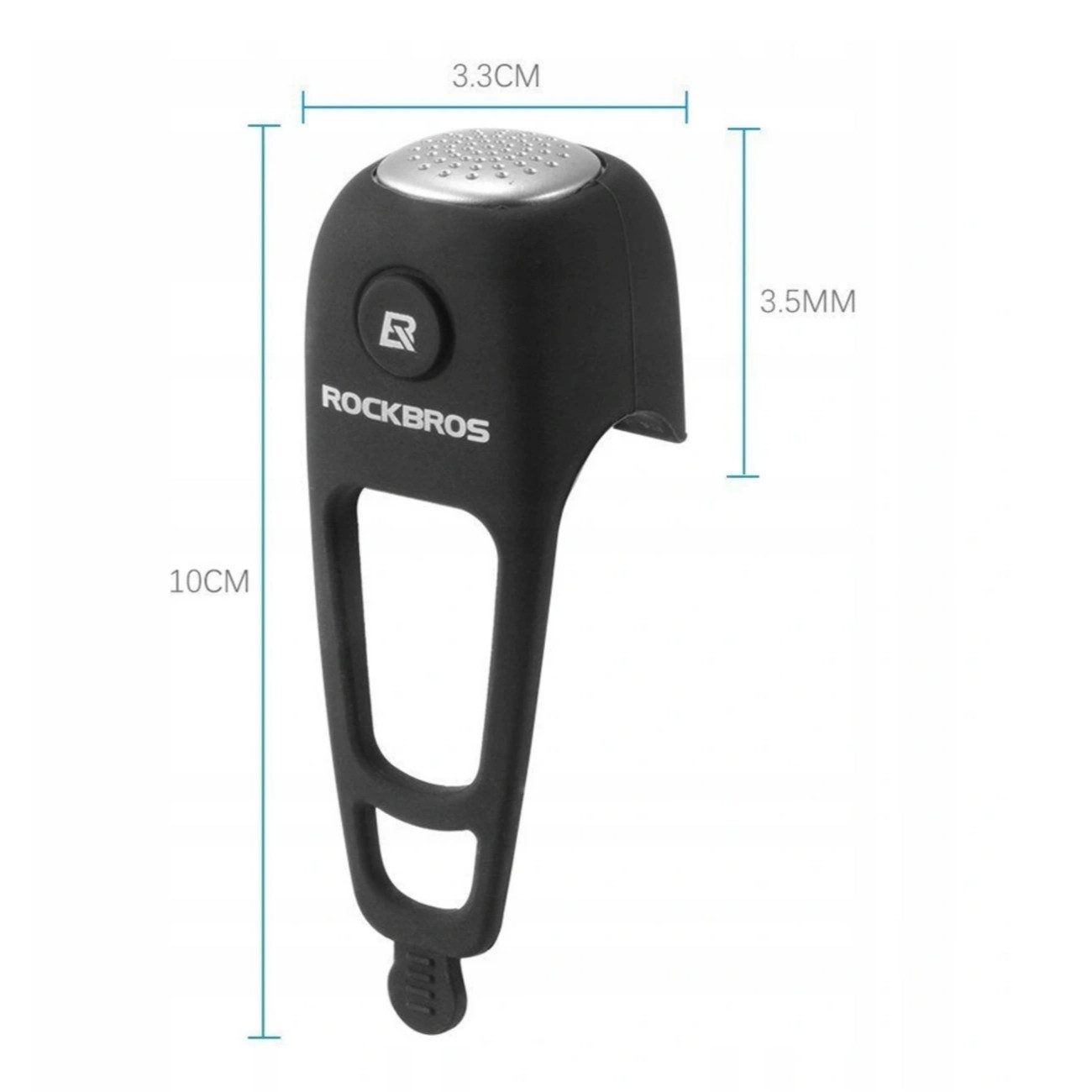 ROCKBROS Fahrradklingel CB1709BK, (Fahrrad-Zubehör, Einzelartikel) Elektronische Fahrradklingel mit 90 dB, 3 Klangmodi – Bild 4 von 5