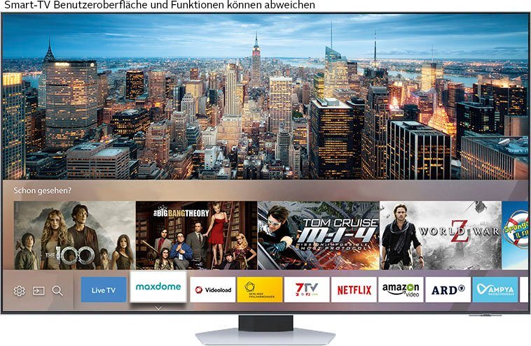 Smart-TV, cm/55 LED-Fernseher 4K, Prozessor Dolby Samsung Zoll, HDR, Atmos Neural Quantum & Quantum GQ55QN85CAT (138 OTS) Neo