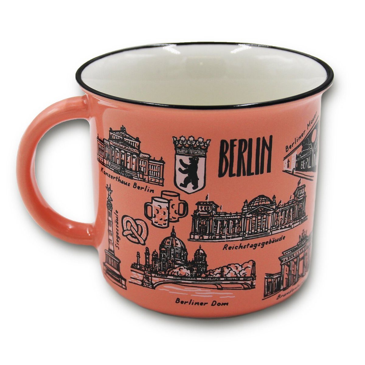 Muddastadt Tasse Muddastadt Tasse Berlin Sehenswürdigkeiten rosa