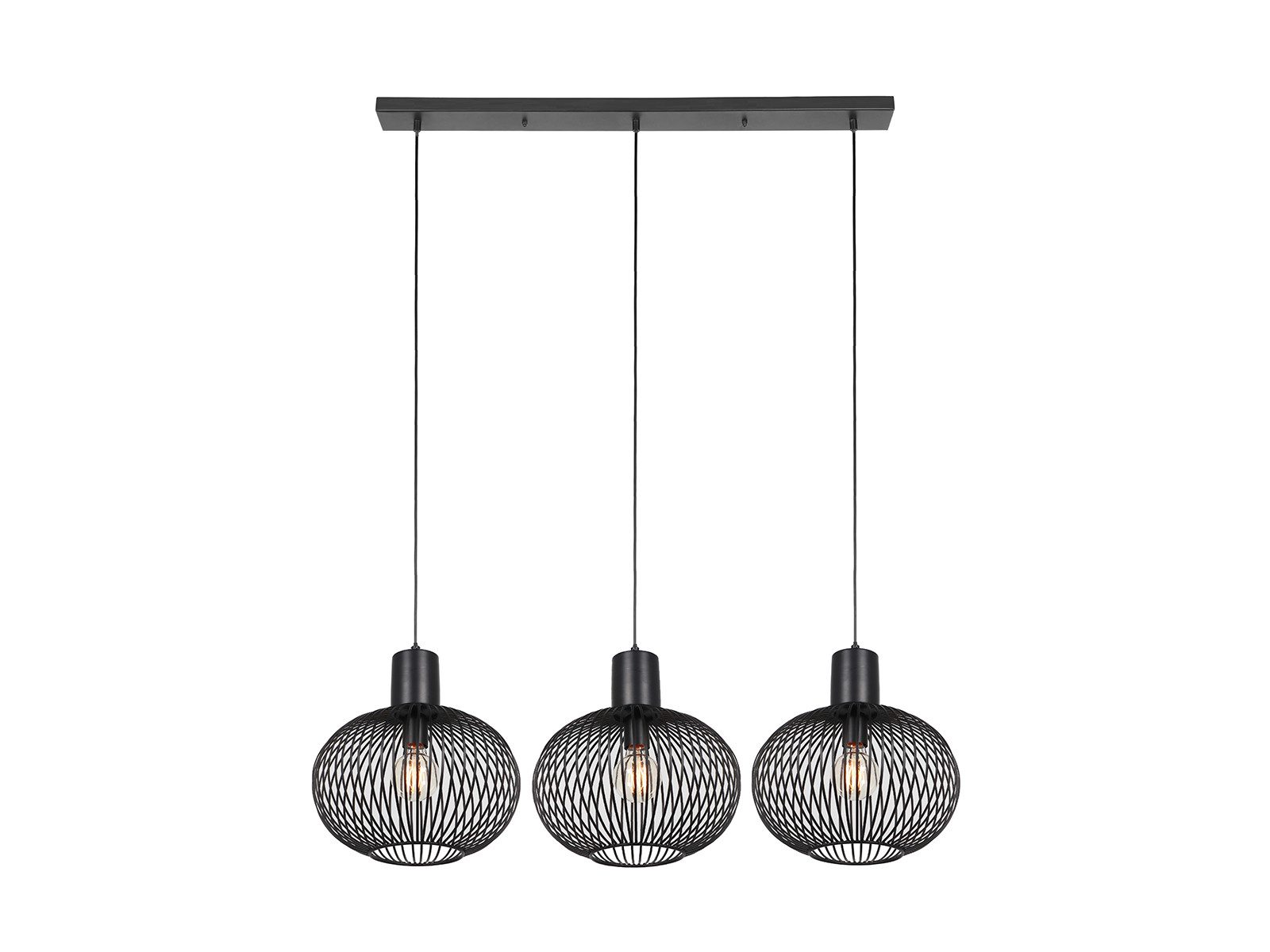 TRIO Leuchten LED Pendelleuchte, Dimmfunktion, LED wechselbar, Warmweiß, Industriedesign über Esstisch und Kücheninsel hängend, Breite 120cm
