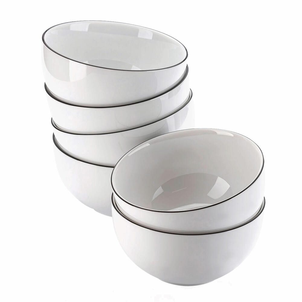 ARZBERG Schüssel Cucina Colori Black Set 6-tlg., Porzellan, (Set, 6-tlg)