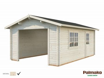 Palmako Garage Holzgarage Roger 19,0 ohne Tor naturbelassen, Einzelgarage aus Holz