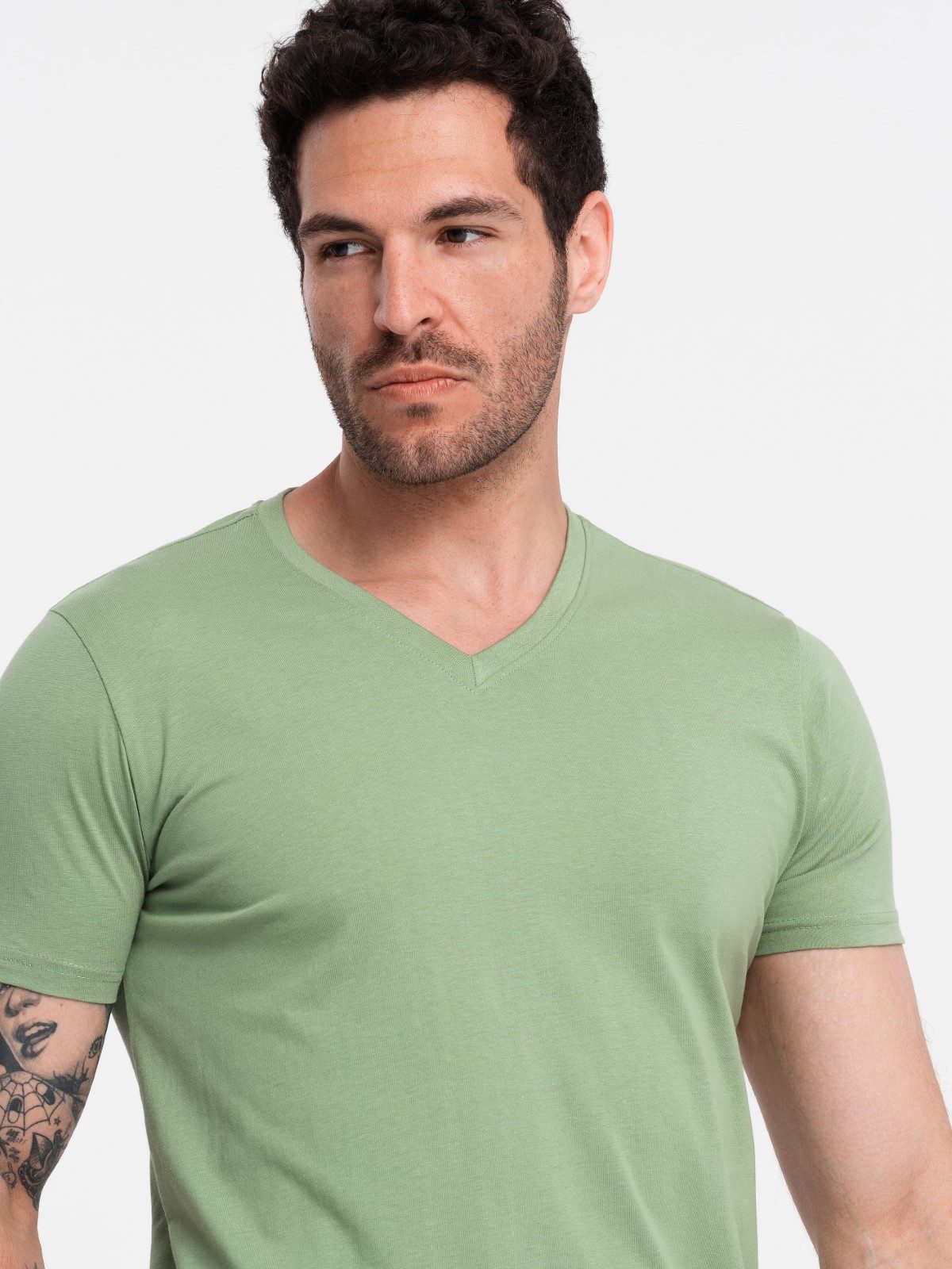OMBRE T-Shirt Klassisches Herren-T-Shirt mit V-Ausschnitt günstig online kaufen
