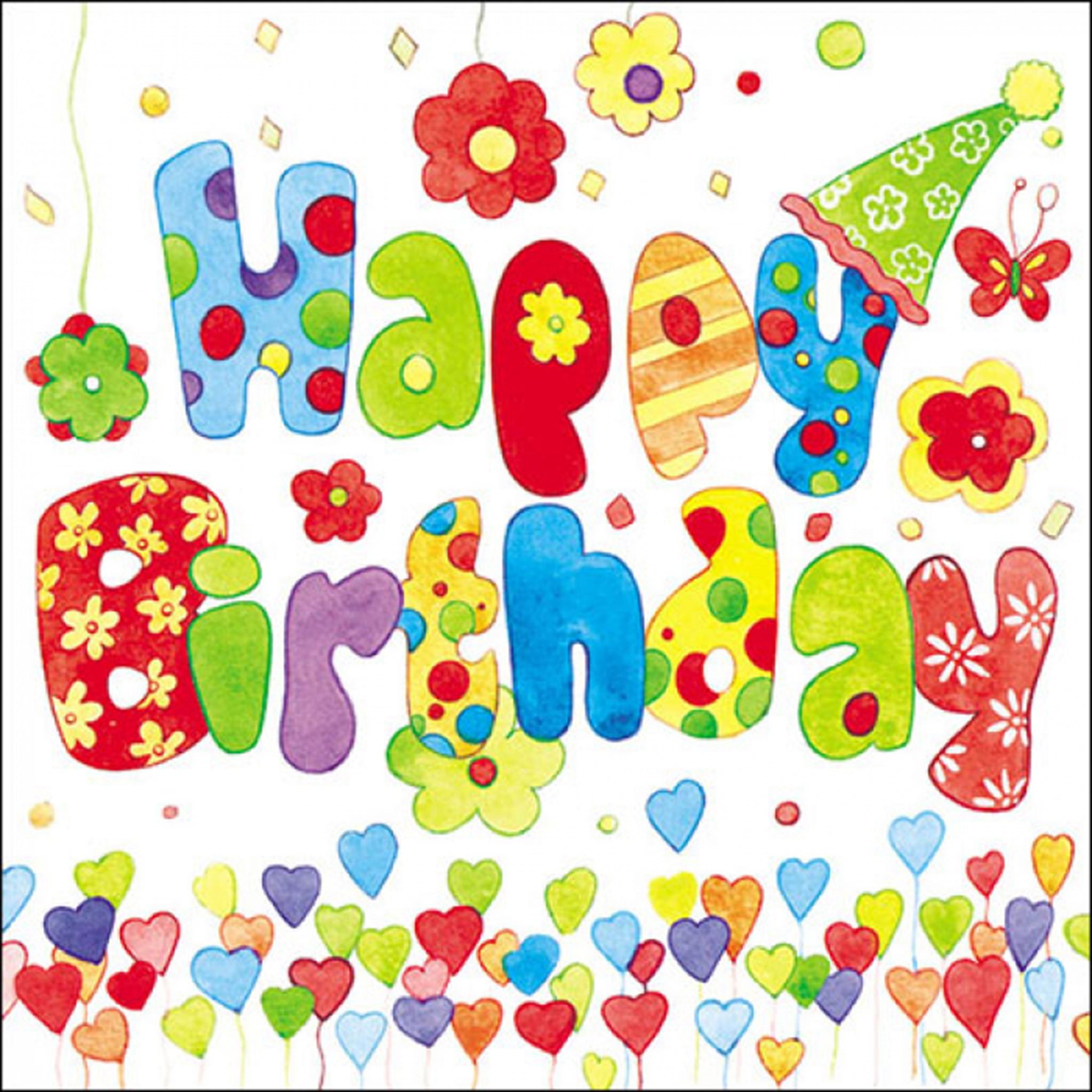 Ambiente Luxury Paper Products Papierserviette, Servietten Papier 33x33cm 3-lagig mit Happy Birthday Motiv 20 Stk.