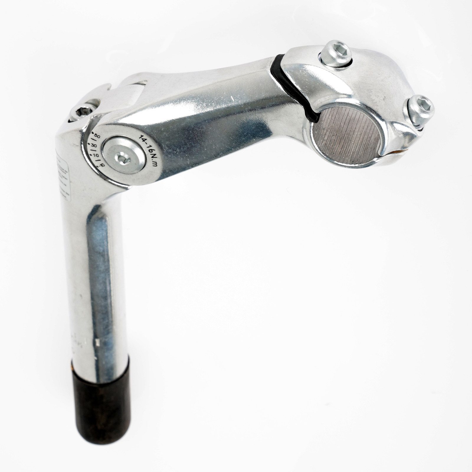 TiyoBike Lenkervorbau Fahrrad Vorbau 25,4 mm Silber Aluminium Verstellbar 180 mm