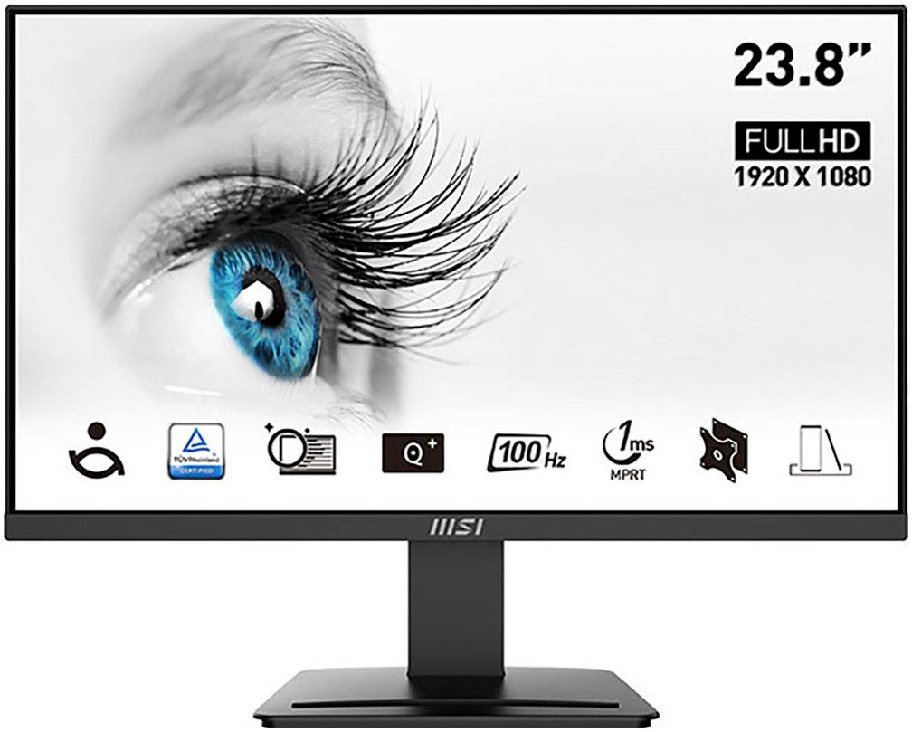 MSI PRO MP2412 LED-Monitor (60 cm/24 ", 1920 x 1080 px, Full HD, 1 ms Reaktionszeit, 100 Hz, VA LED)