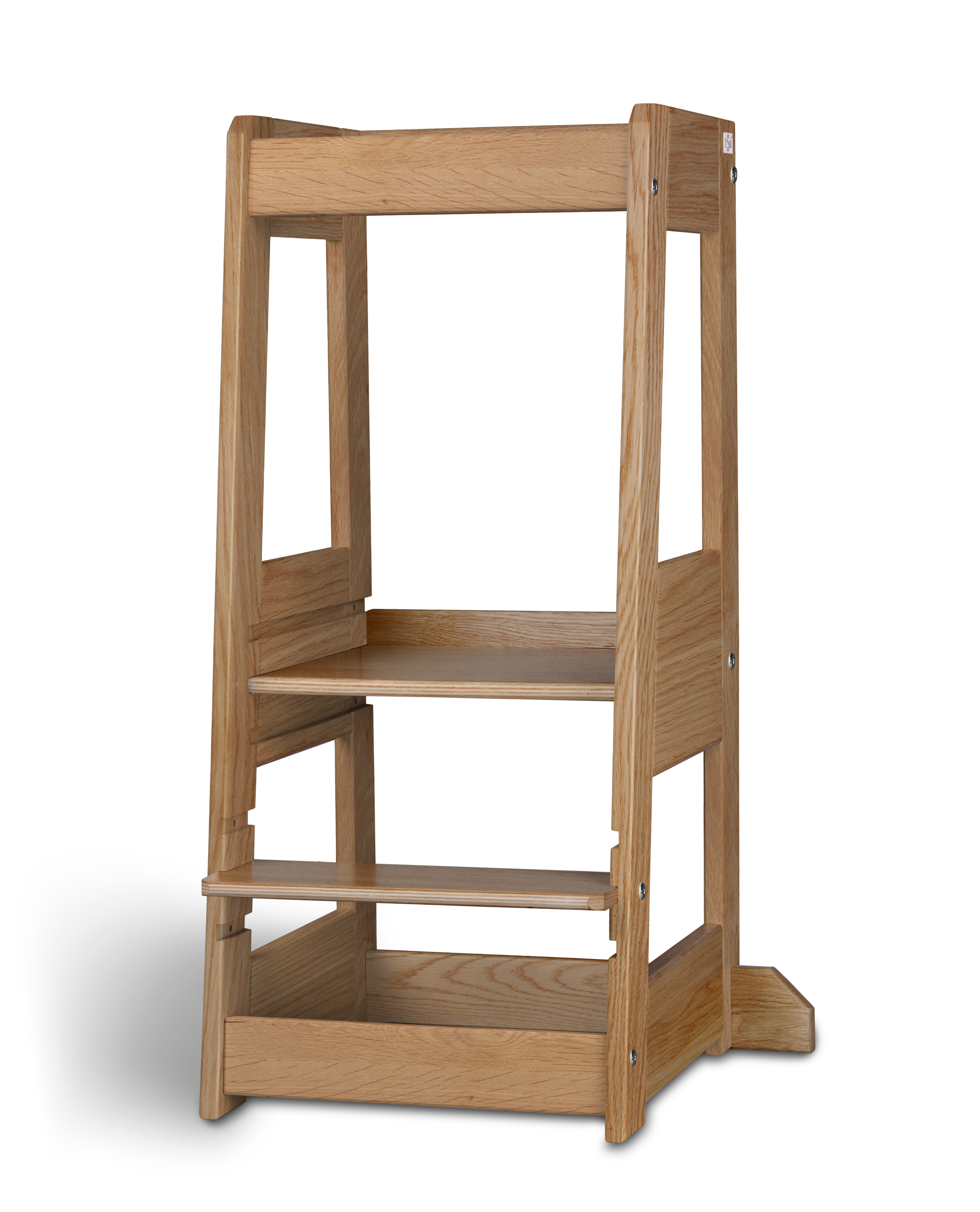 tiSsi® Kinderstuhl Entdeckerturm / Lernturm FELIX mitwachsend EICHE massiv NATUR
