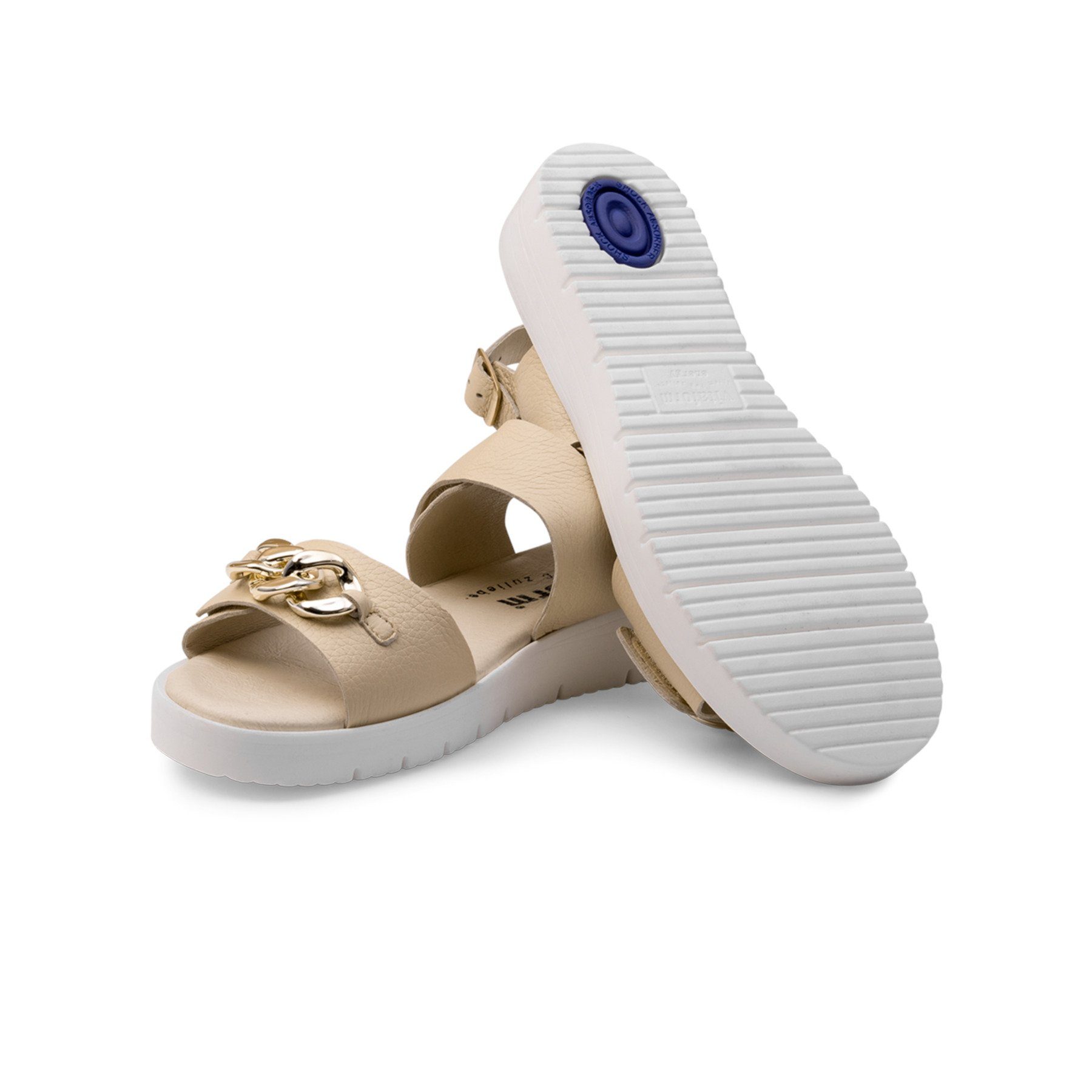vitaform Hirschleder creme Damenschuhe Sandale Sandale