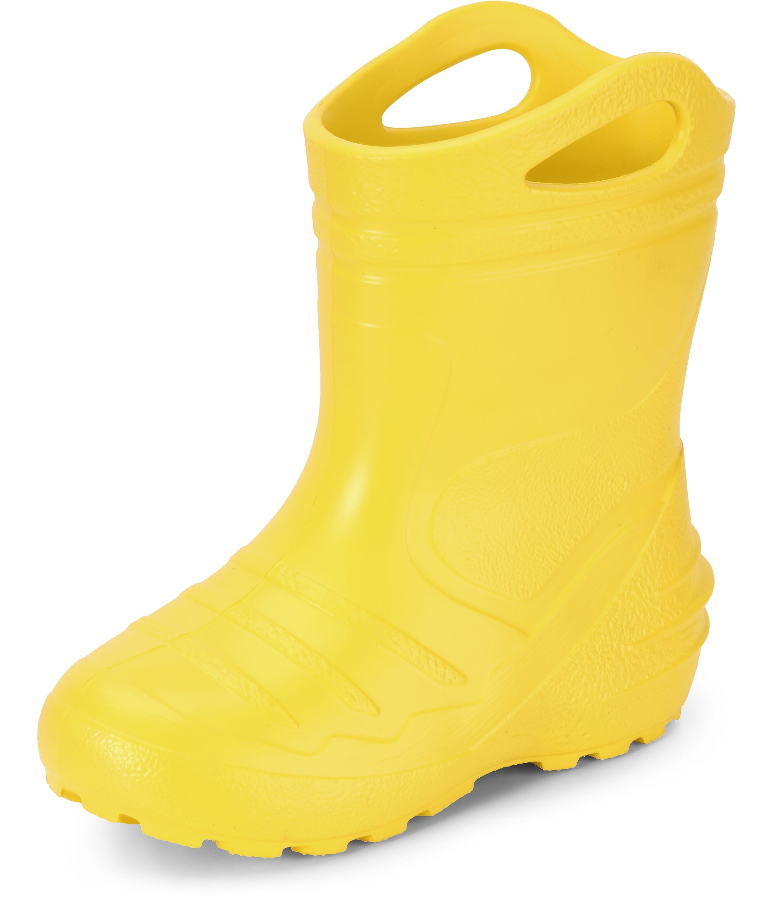 Ladeheid federleichte Regenschuhe Kinder mit Griffen KL051 Gummistiefel mit herausnehmbare Einlegesohle
