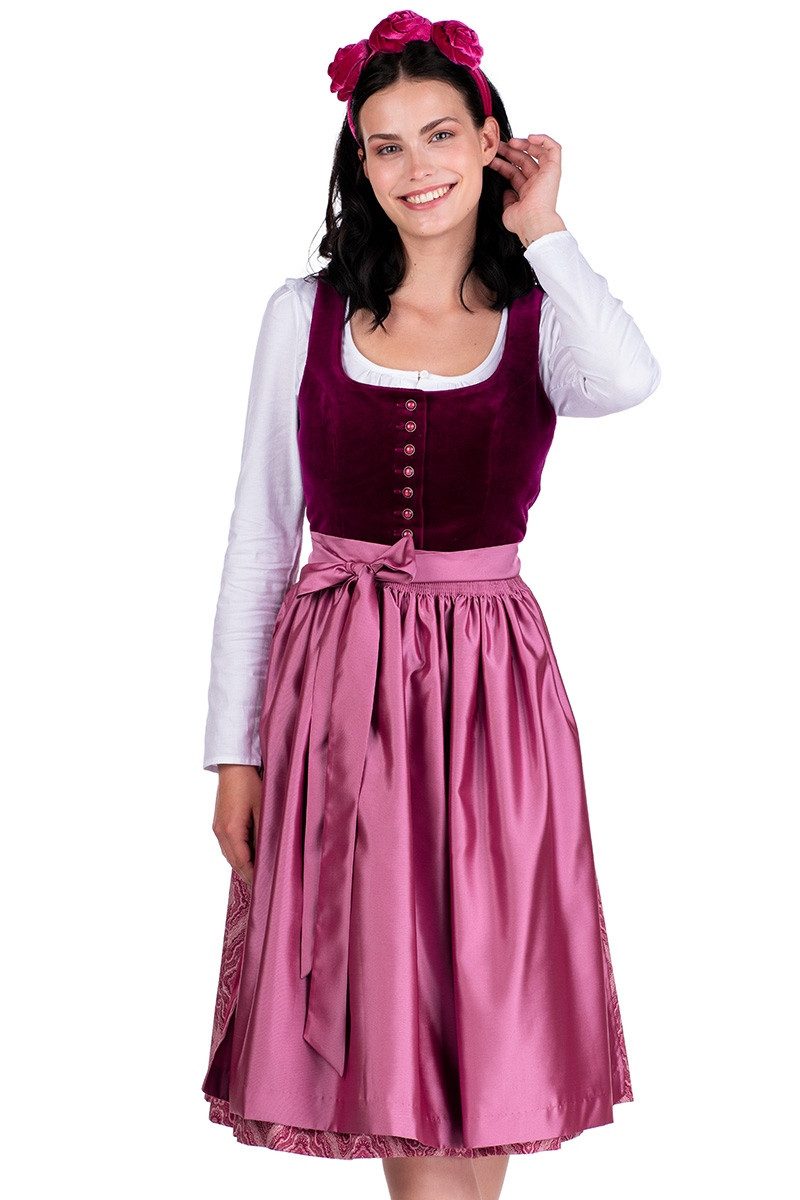 Dirndl Samt Dirndl 2tlg. - KOFLERSEE - cyclam/rosa