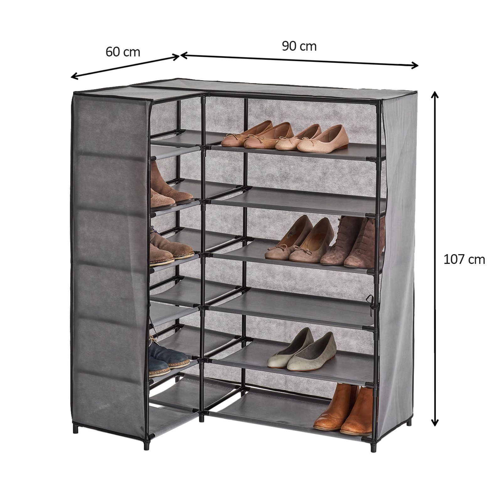 HTI-Living Schuhregal Eckregal Schuhregal, 1 Stück 1-tlg., begehbarer Kleiderschrank