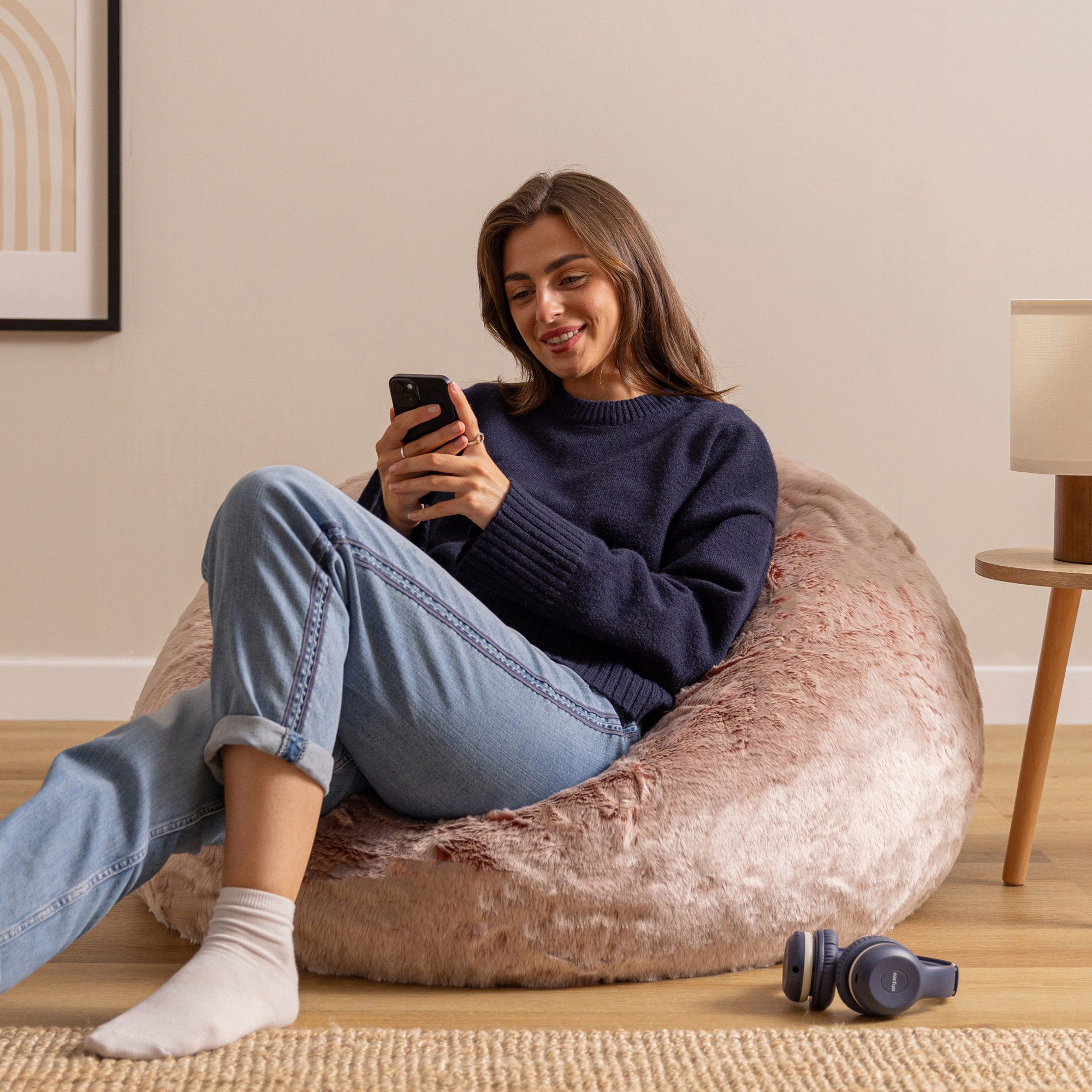 icon Sitzsack Erwachsene aus Kunstfell flauschig „Kingston“, 85x50cm, Made günstig online kaufen