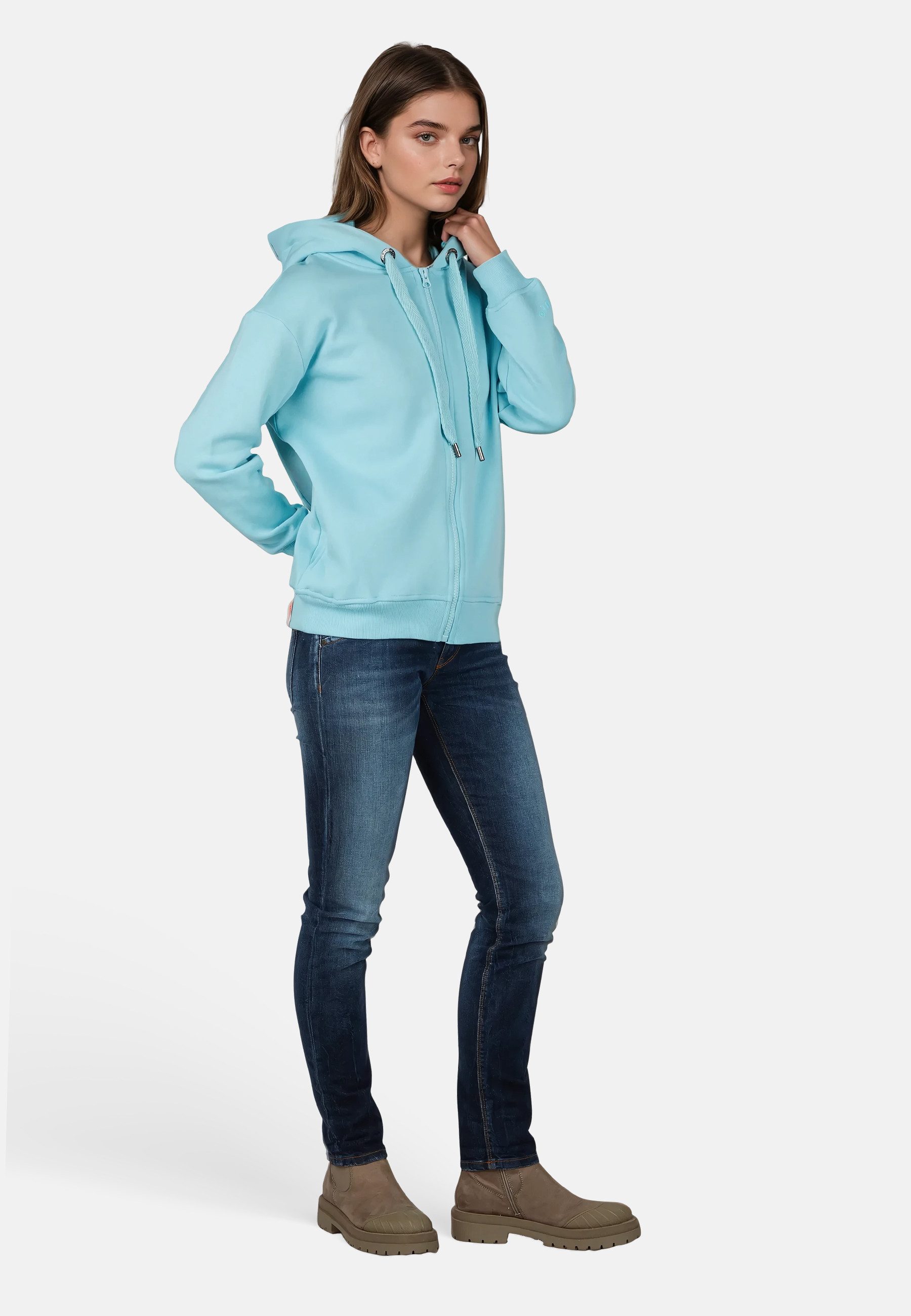 salzhaut Sweatjacke TOPE - UNI Damen Relaxed-Fit weiche, bequeme Sweatjacke, Hoodiejacke, Indoorjacke zum Verlieben!