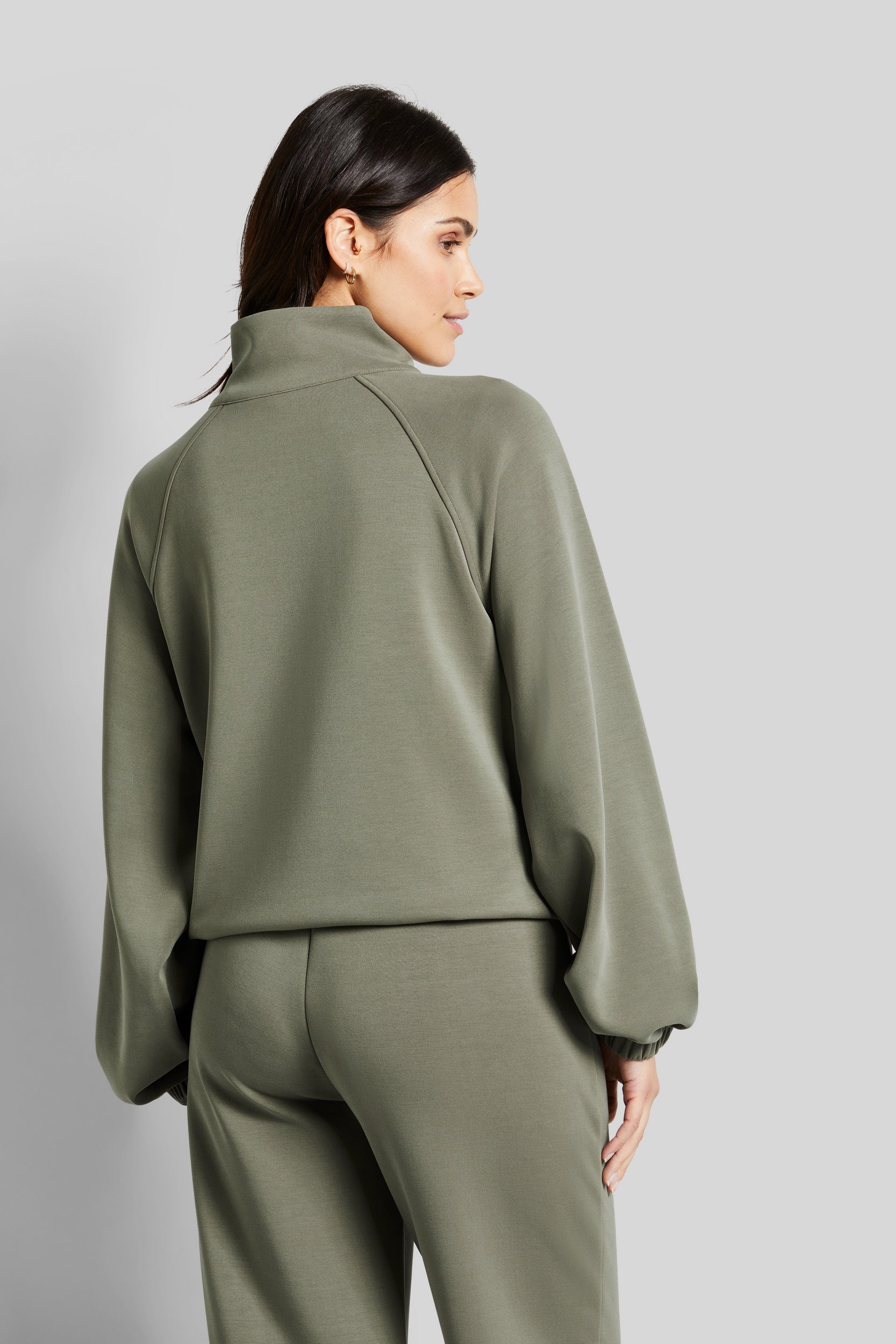 bugatti Sweatjacke mit Stehkragen