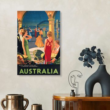 Posterlounge Alu-Dibond-Druck Vintage Travel Collection, Australien (englisch), Vintage Illustration