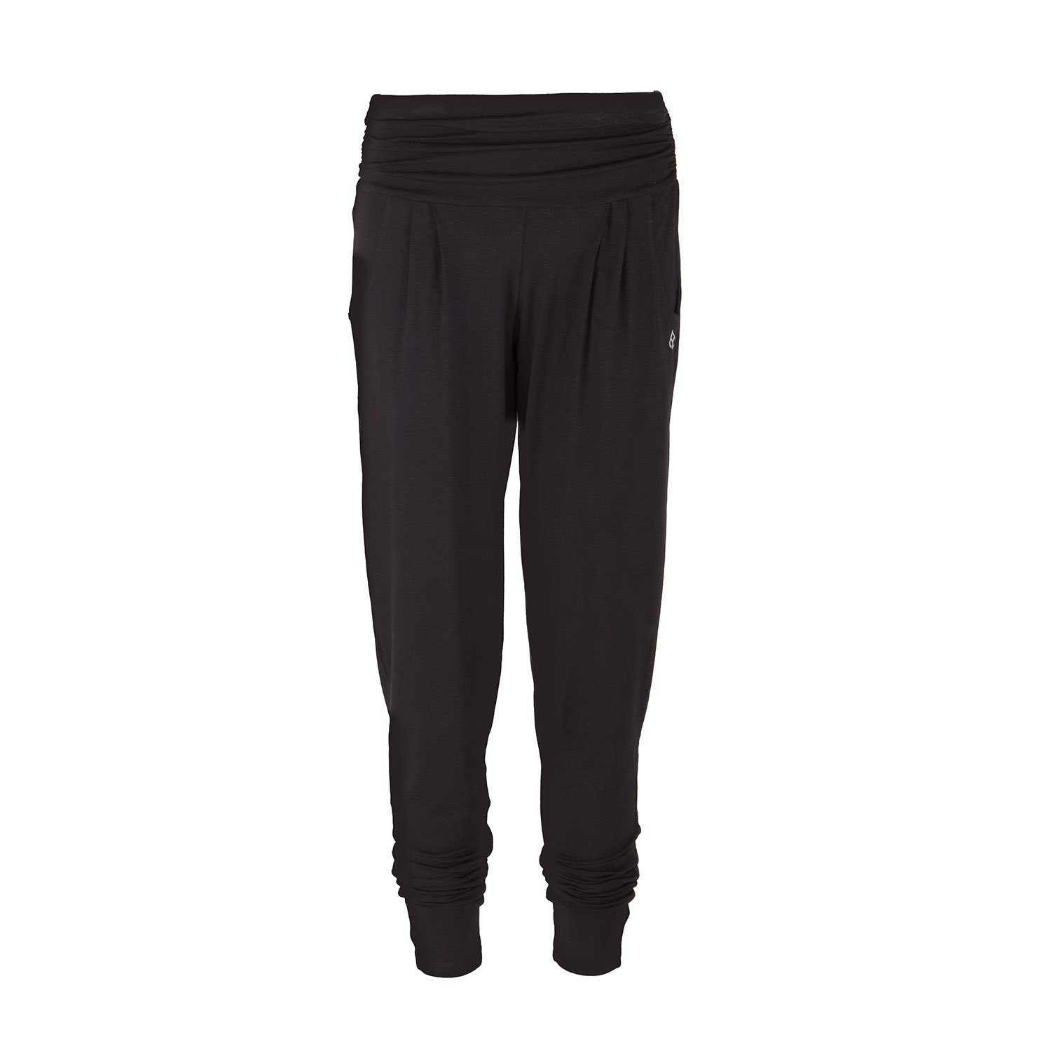 Yamadhi Yogahose Loose Pants, bequeme Yogahose, Viskose, Schwarz XS