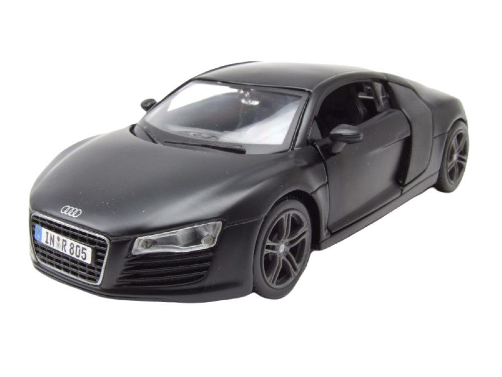 Maisto® Modellauto Audi R8 (schwarz), Maßstab 1:24, detailliertes ...
