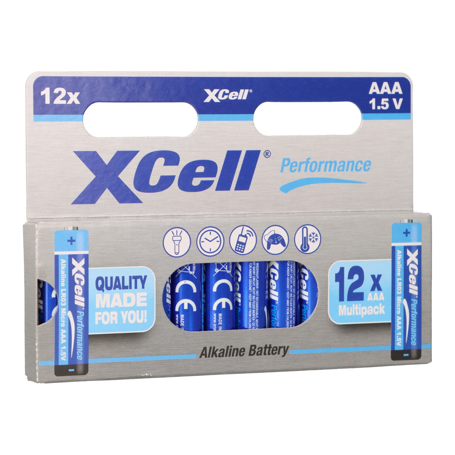 XCell XCell Performance 1,5V LR03 AAA Batterie AlMn 12er Blister Akku
