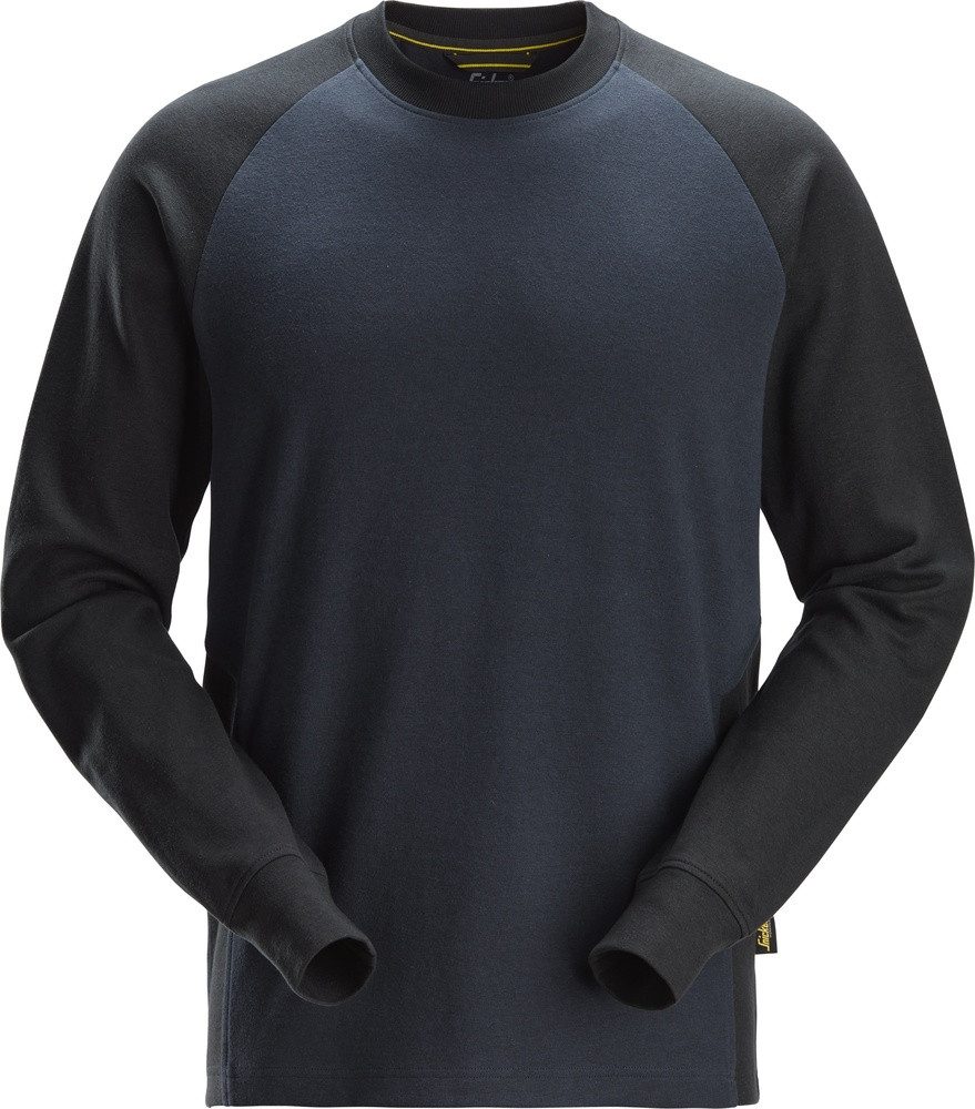 Rundhalspullover 2-Farben Sweatshirt