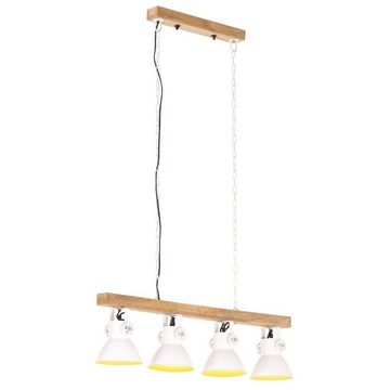 vidaXL Deckenleuchte Deckenlampe Industriestil Weiß E27 Mangoholz