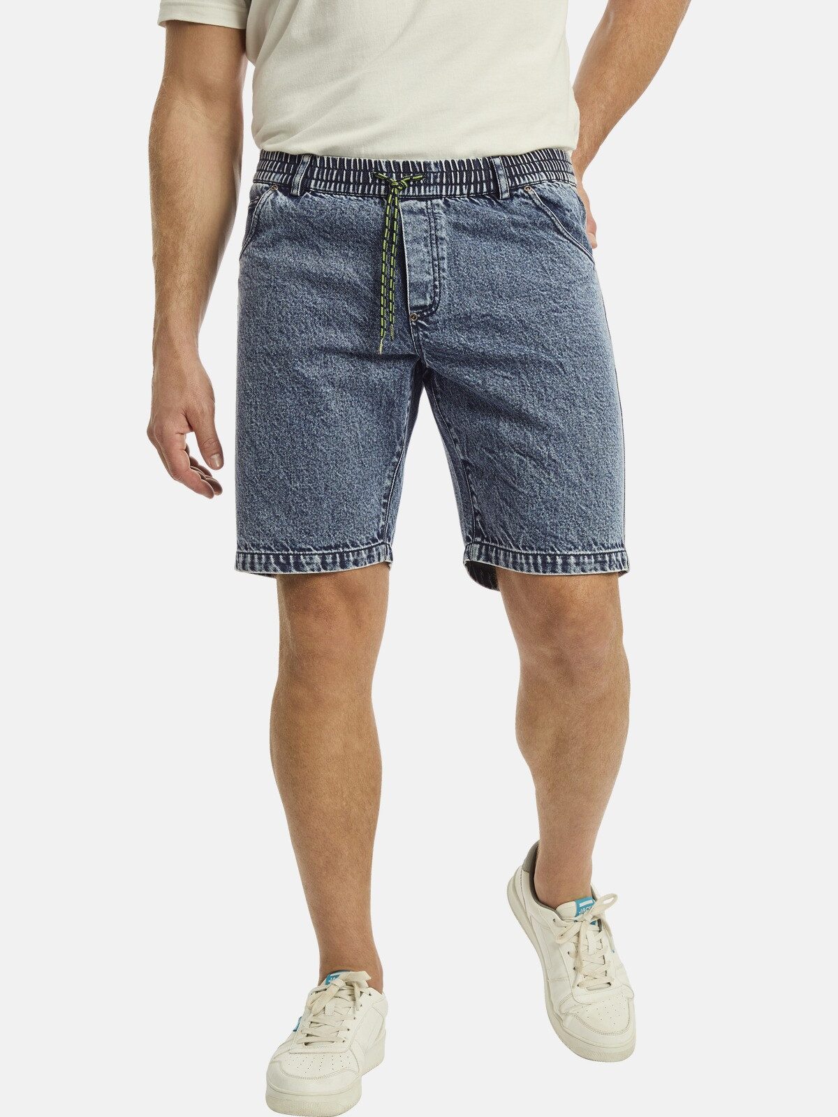 Jan Vanderstorm Bermudas PEROLOF in Moonwash-Optik günstig online kaufen