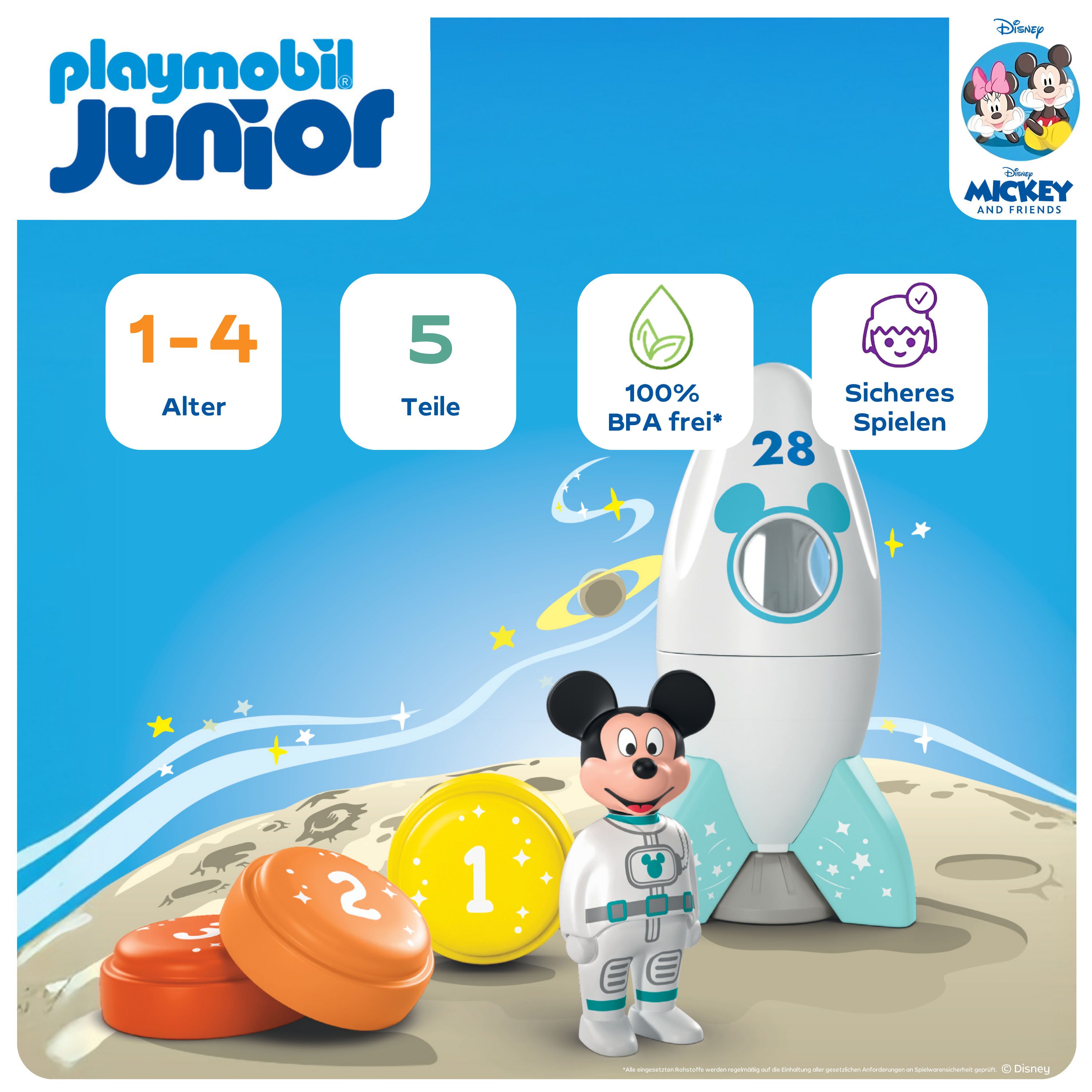 Playmobil® Micky Maus' Raketen- & Weltraum-Abenteuer günstig online kaufen