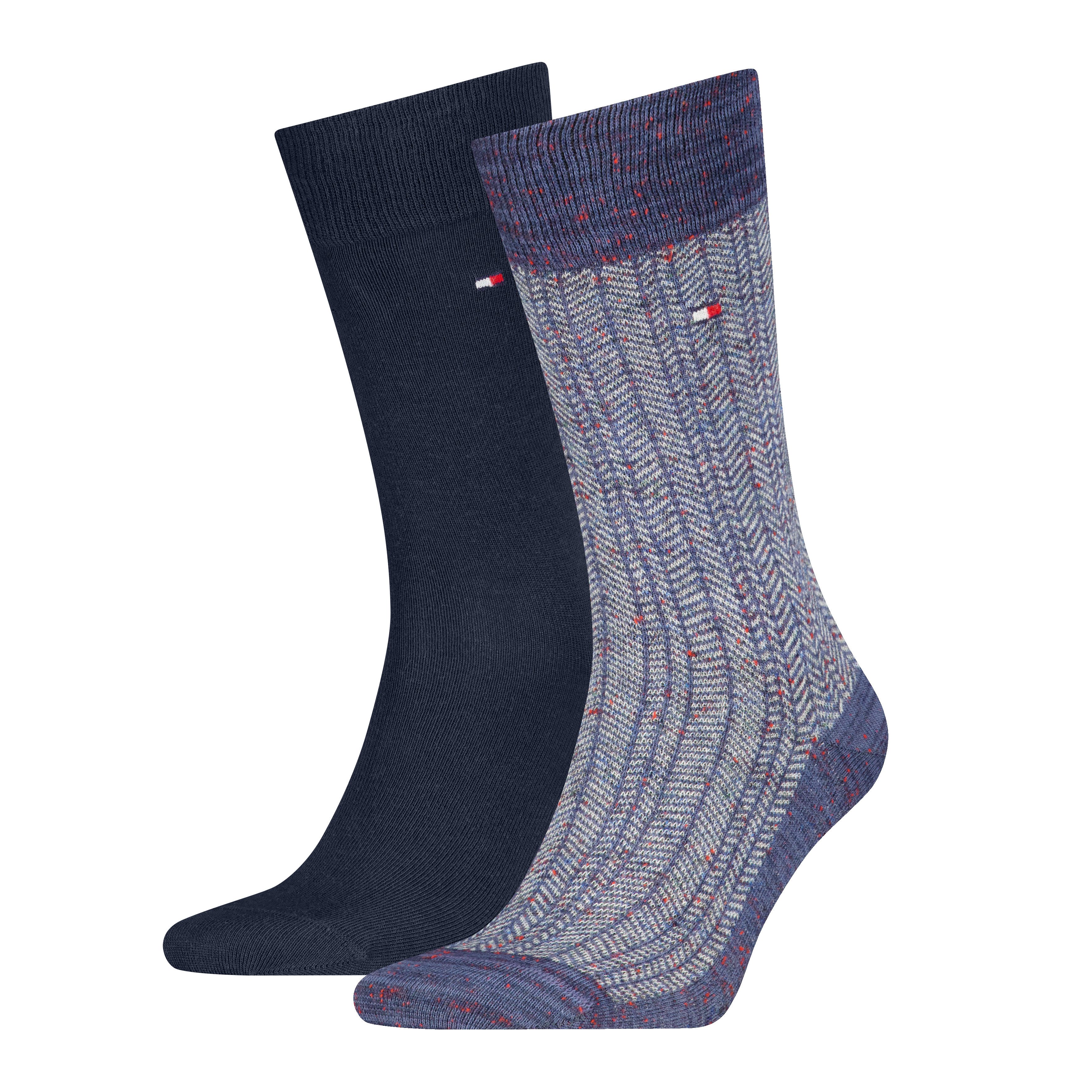 Tommy Hilfiger Socken TH MEN SOCK 2P MOULINE NAPPY HERRINGBONE (2 Paar)