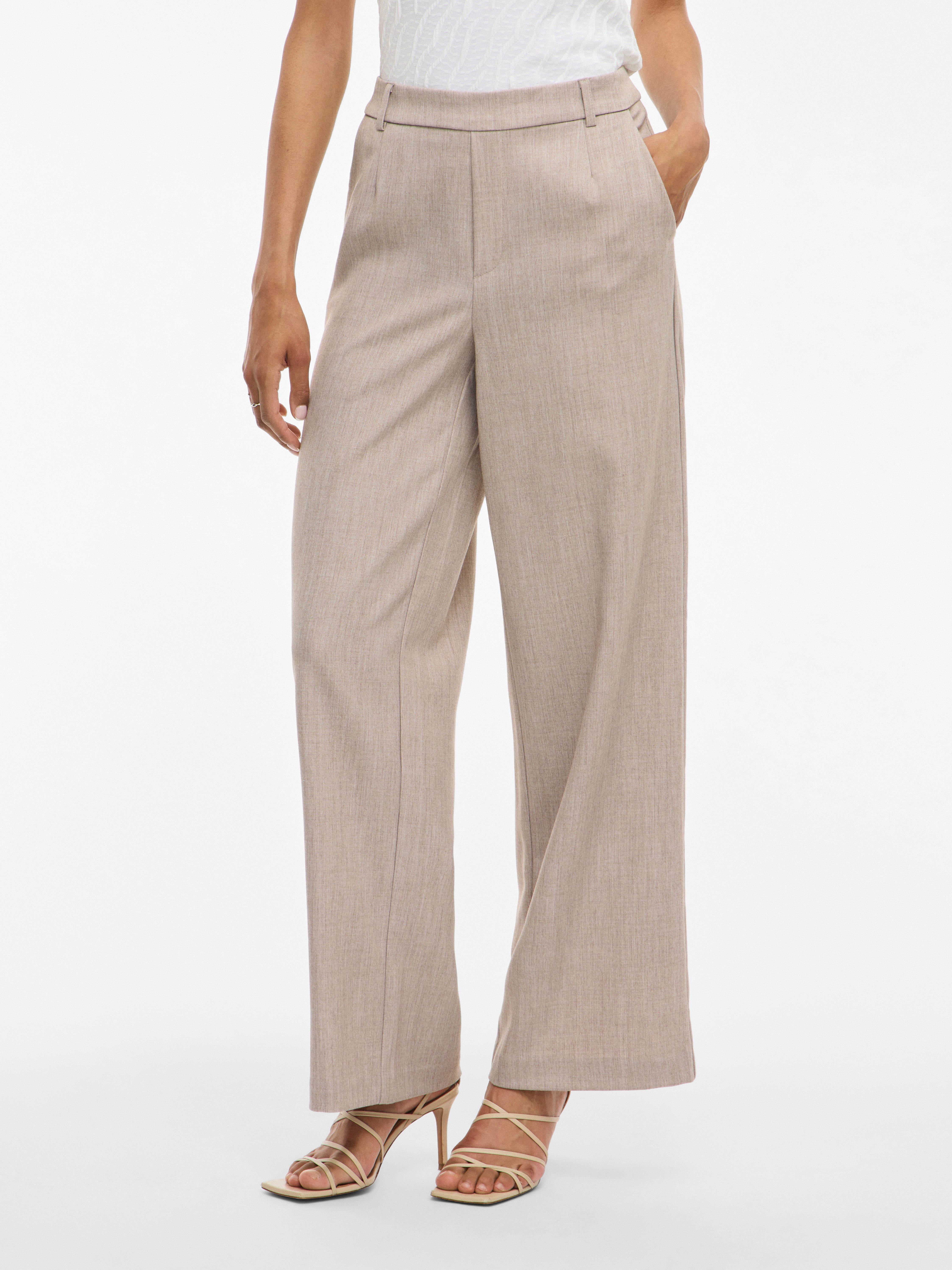 Vila Anzughose VIVARONE HW WIDE PANT - NOOS Materialmix, slim fit
