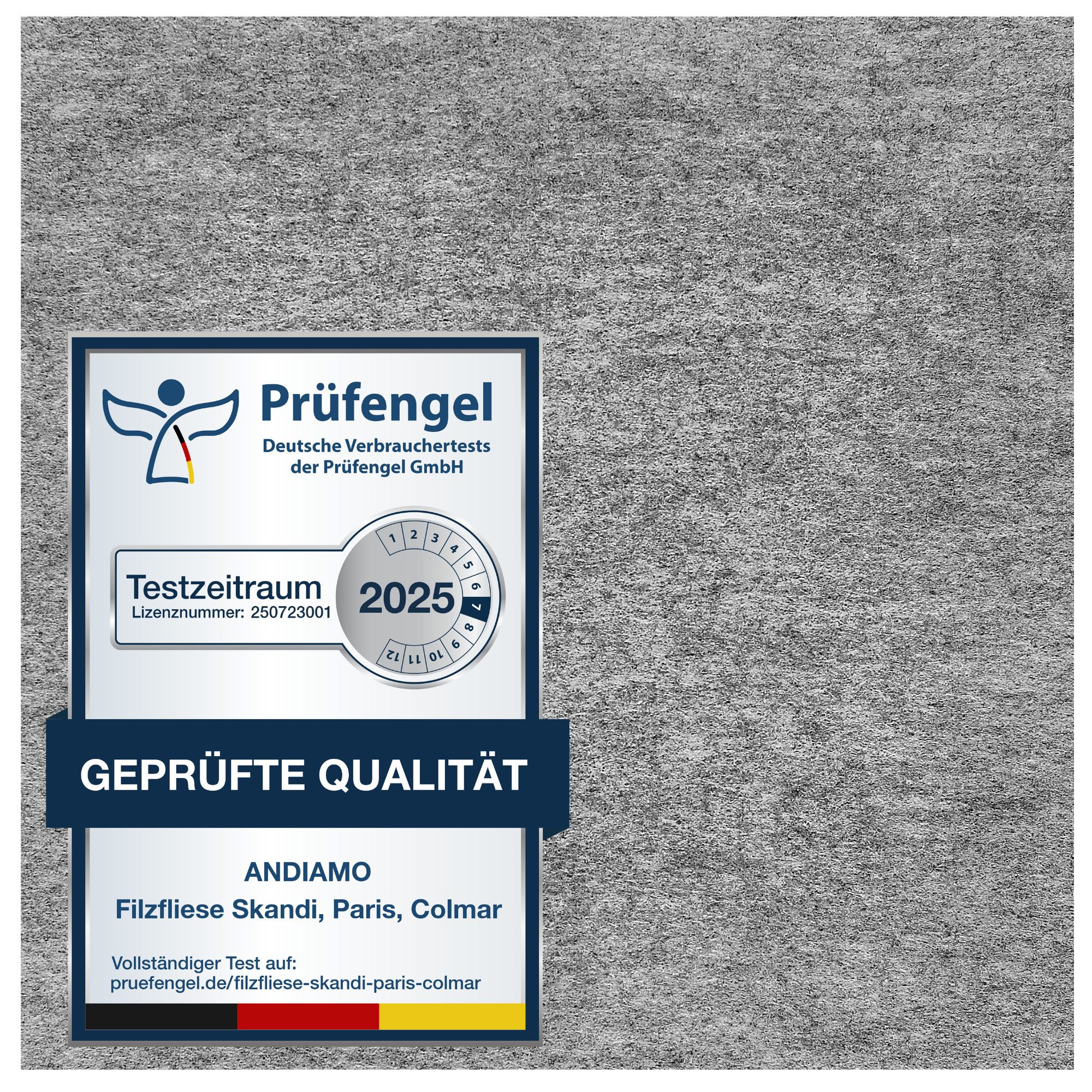 Andiamo Teppichfliese Skandi, selbstklebend, rechteckig, Höhe: 4 mm, 40x40 cm, 25 Stück (4 qm), 50 Stück (8 qm) oder 100 Stück (16 qm)