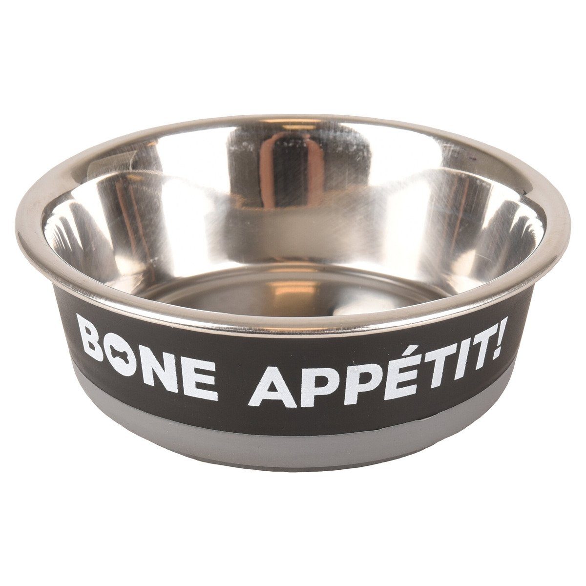 Futternapf Futter- und Trinknapf Bone Appetit dunkelgrau/schwarz/weiß