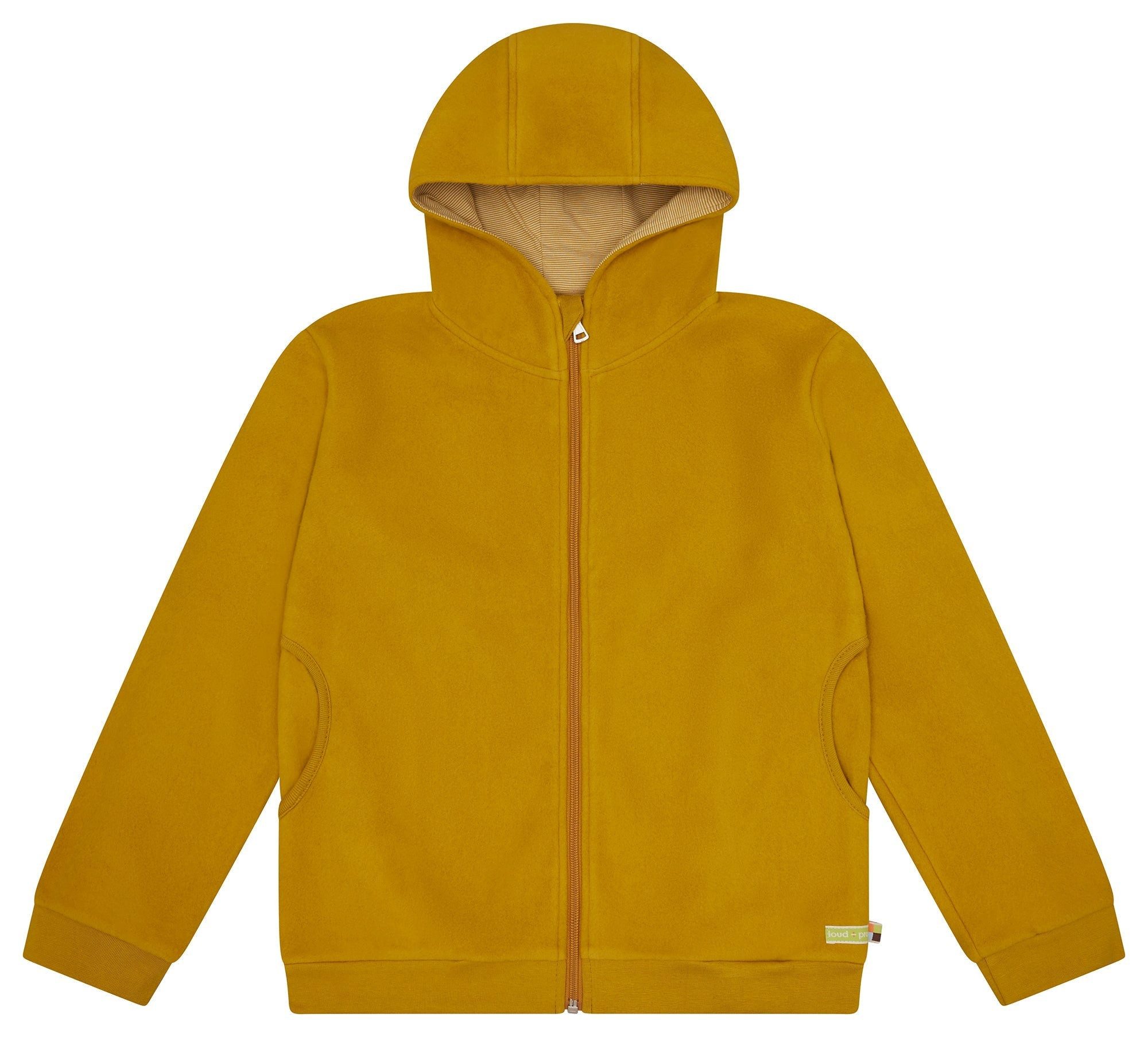 loud + proud Kapuzenfleecejacke aus Baumwoll-Fleece