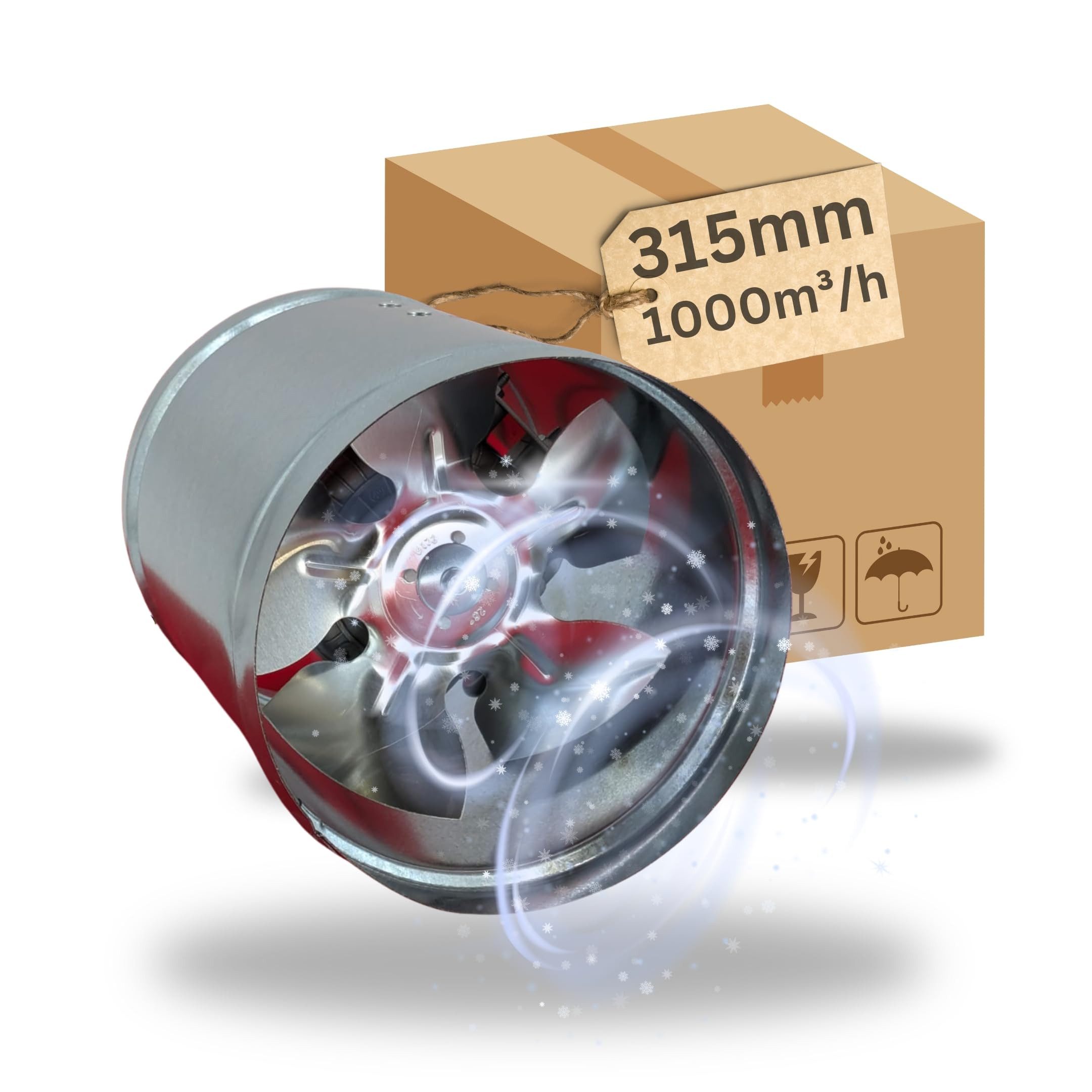 TronicXL Turboventilator 315mm Industrie Axial Rohrlüfter günstig online kaufen