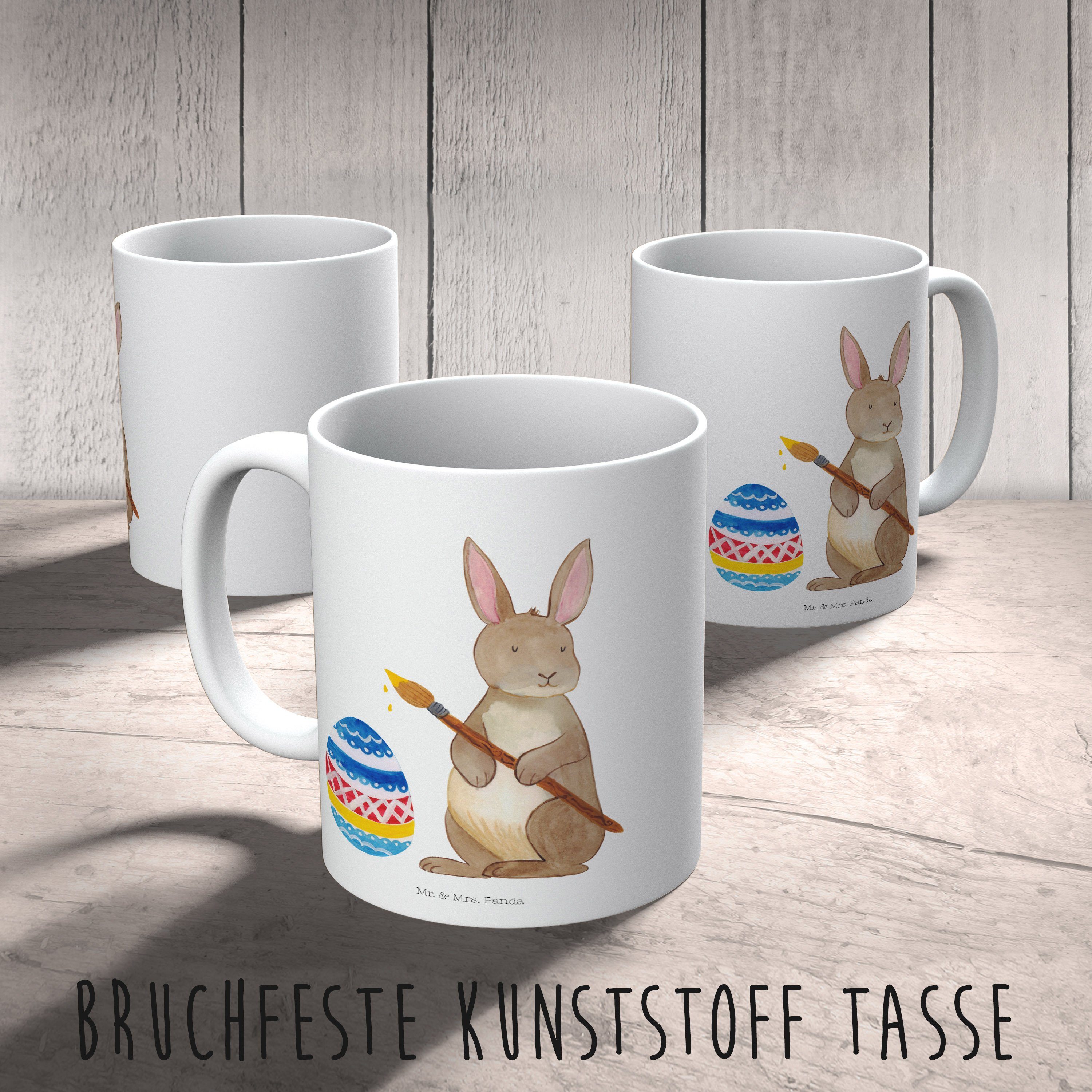 Panda Kunststoff Hase Kinderbecher Ges, Weiß Kunststoff - Kindergarten, Eiermalen Mrs. - Mr. & Tasse, Geschenk,