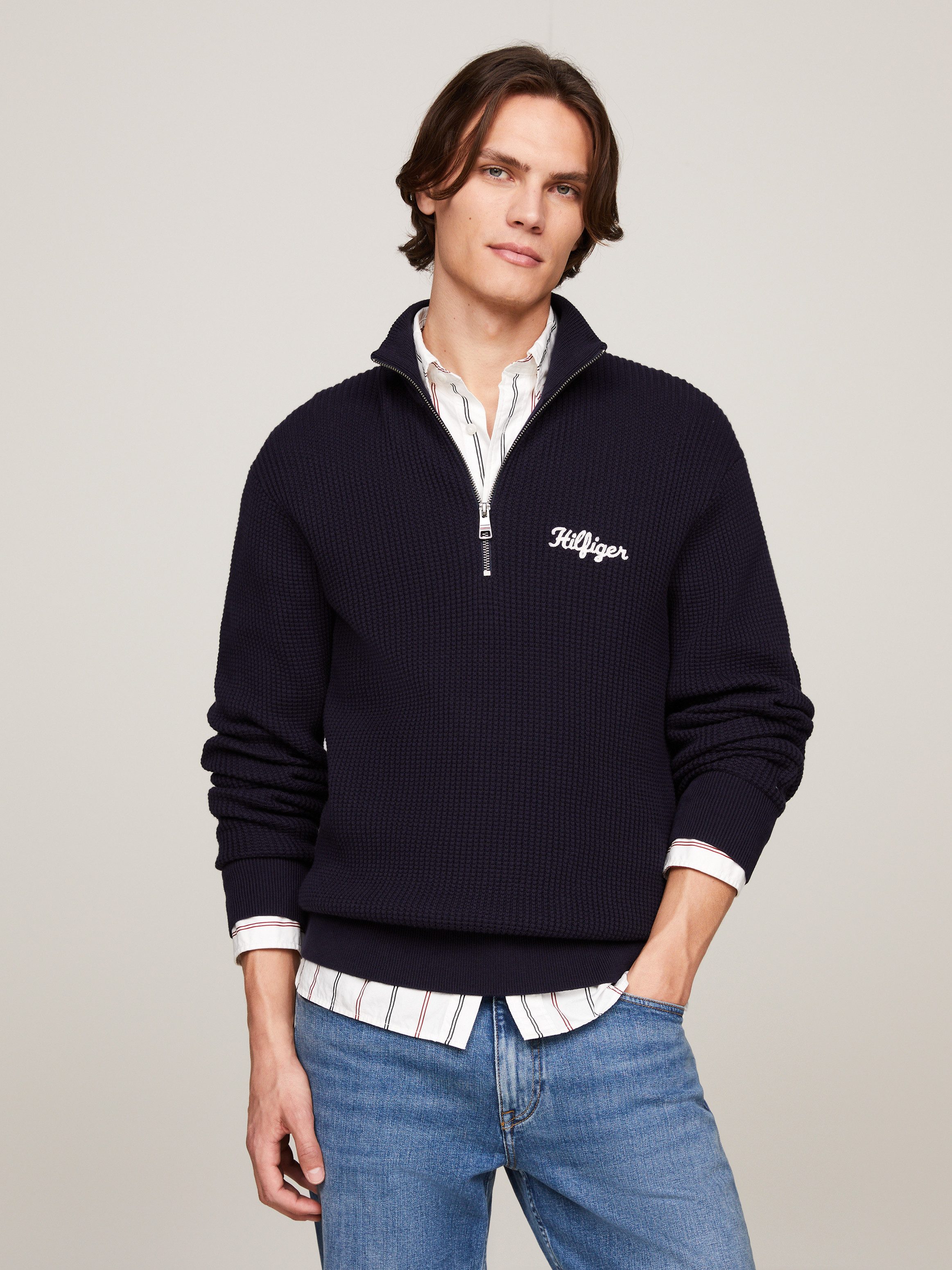 Tommy Hilfiger Rundhalspullover HILFIGER GRAPHIC WAFFLE günstig online kaufen