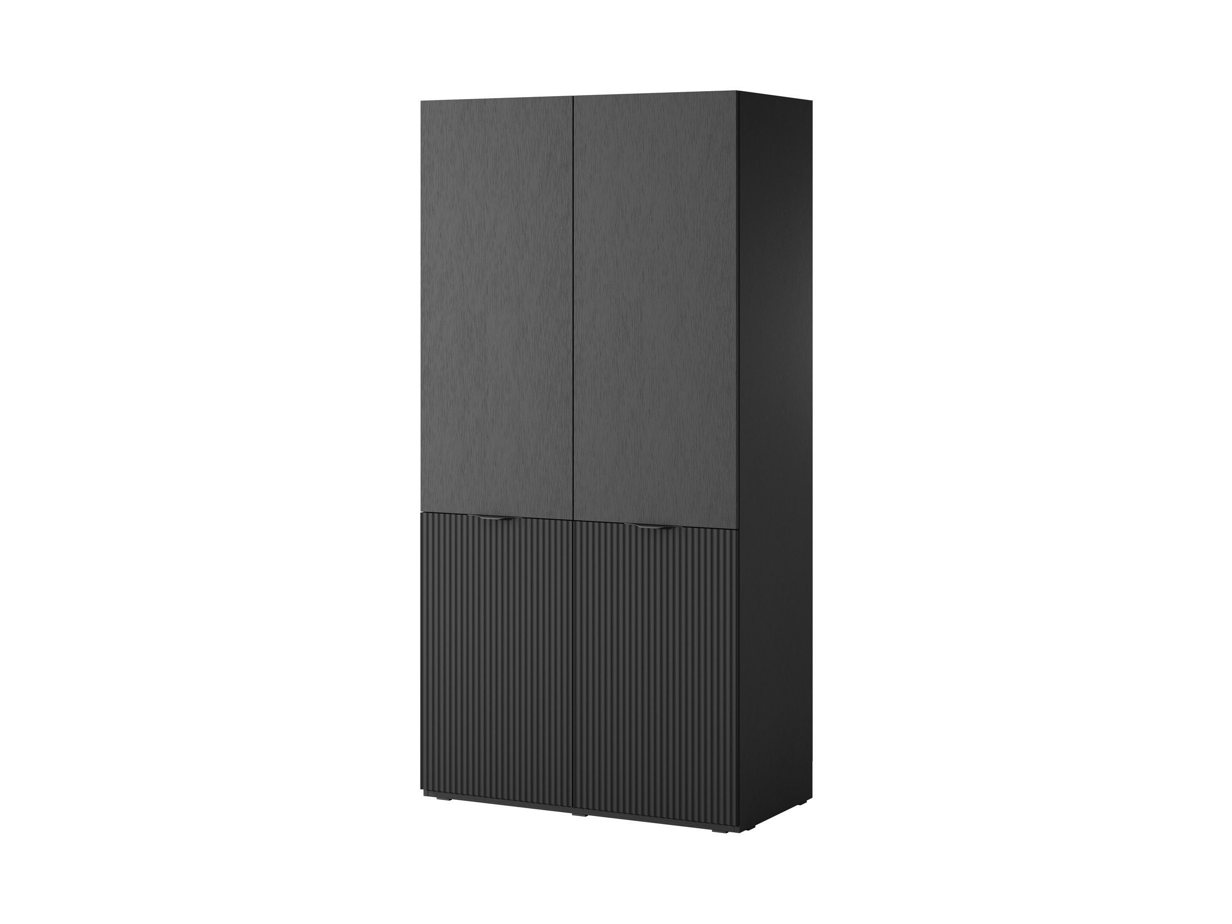 MOEBLO Drehtürenschrank MINEWRA ANTISOL 300 (Moderner Drehtürenschrank mit getönter Glasfront – viel Stauraum, verstellbare Einlegeböden & Kleiderstangen – robuster 6-türiger Kleiderschrank für Schlafzimmer und Garderobe) (BxHxT): 303x200x49 cm