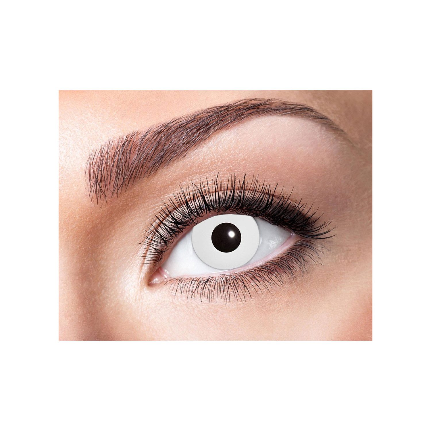 feiermeier Motivlinsen One Week Motiv Kontaktlinsen 'White Zombie', Weiß