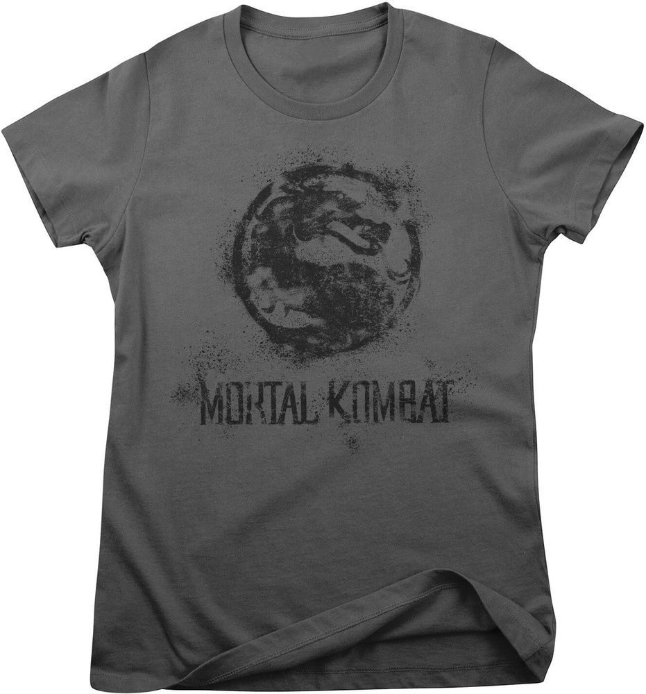 Mortal Kombat T-Shirt Distressed Dragon Girly Tee