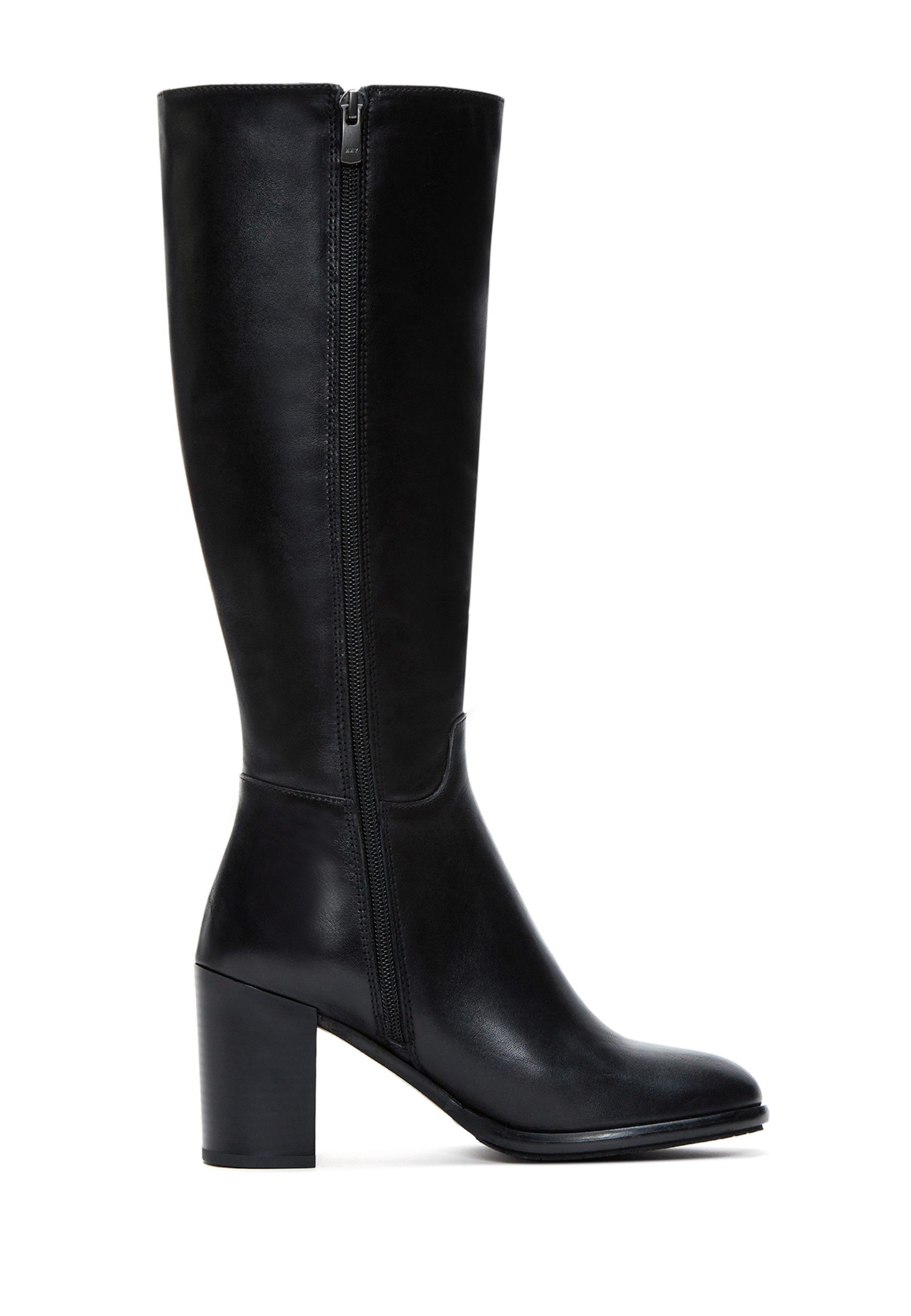 Derimod Absatzstiefel aus Leder Bootsschuh Reißverschluss, Lederfutter, TPU Sohle, Absatz 8,5 cm