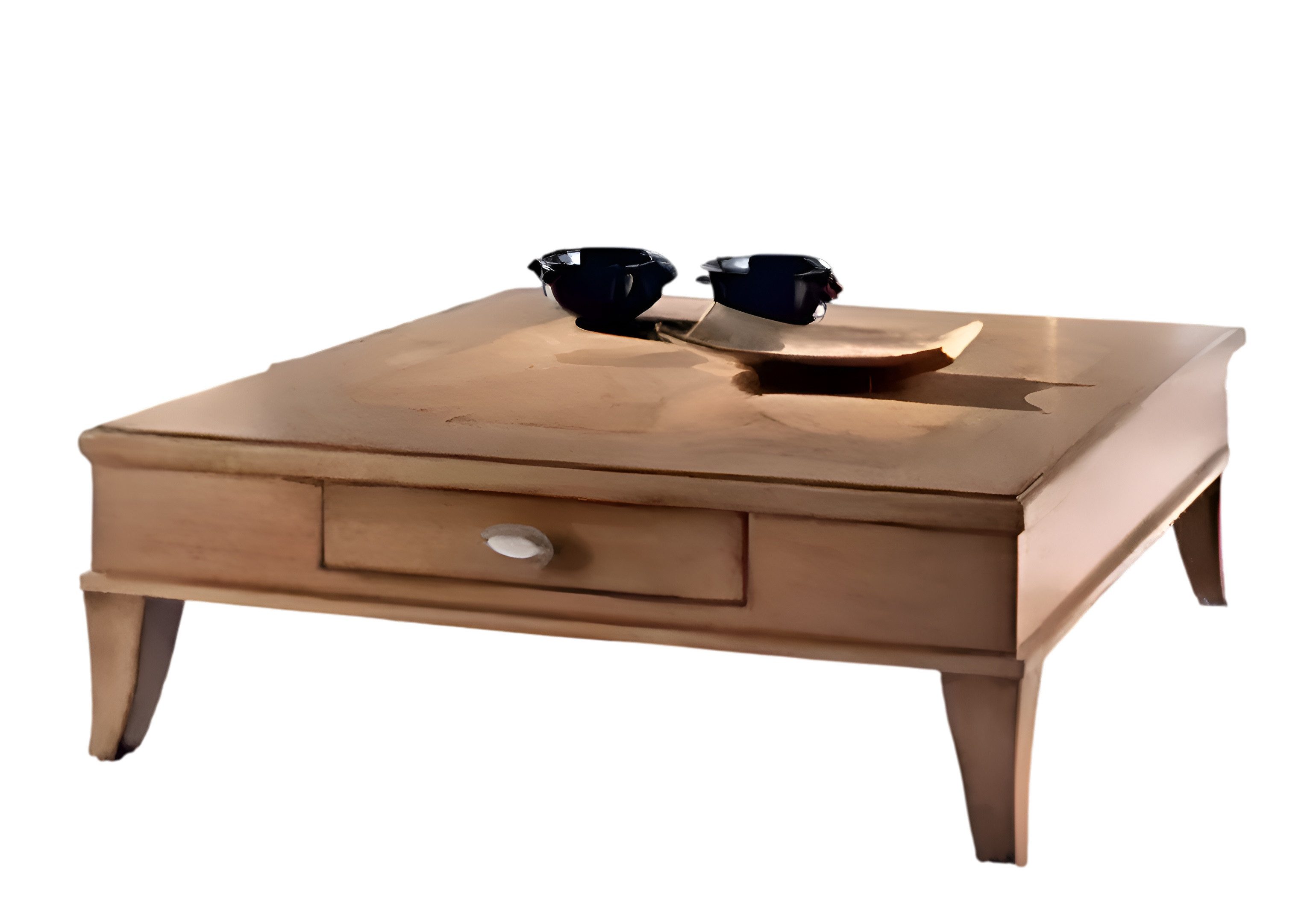 Xlmoebel Couchtisch Eleganter quadratischer Holz-Couchtisch für stilvolles Wohnen (Packung, 1-St., Couchtisch), Hergestellt in Europa