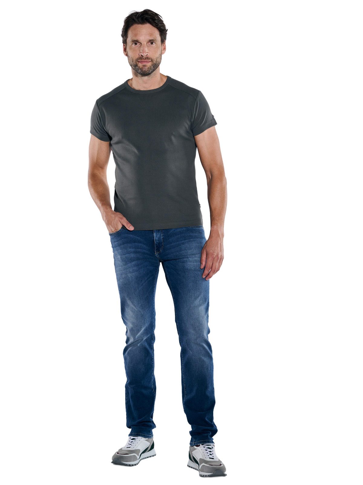 Engbers T-Shirt Herren Basic-Shirt "My Favorite" organic, Dunkelgrau