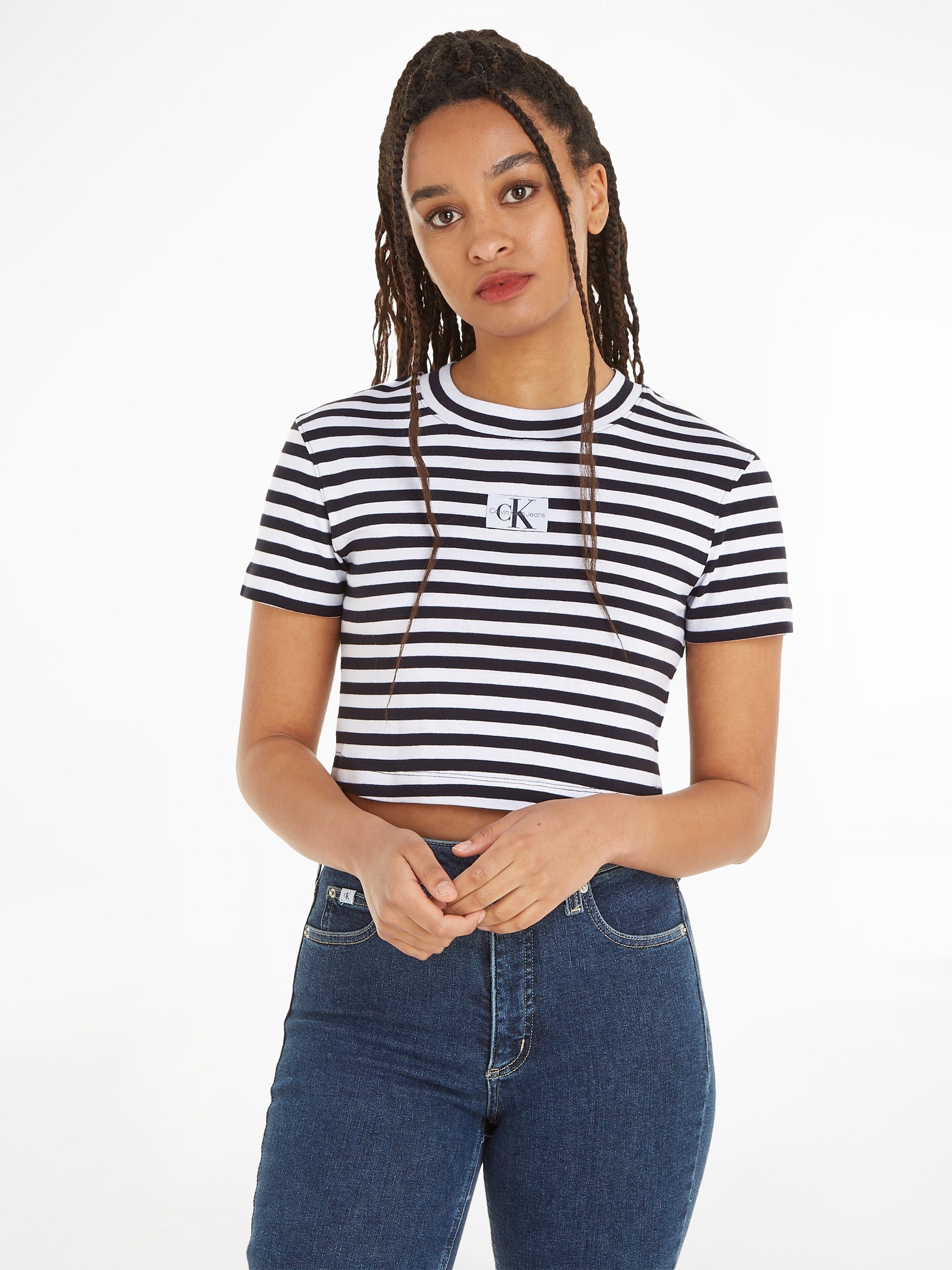 Calvin STRIPED BABY Jeans TEE T-Shirt Klein