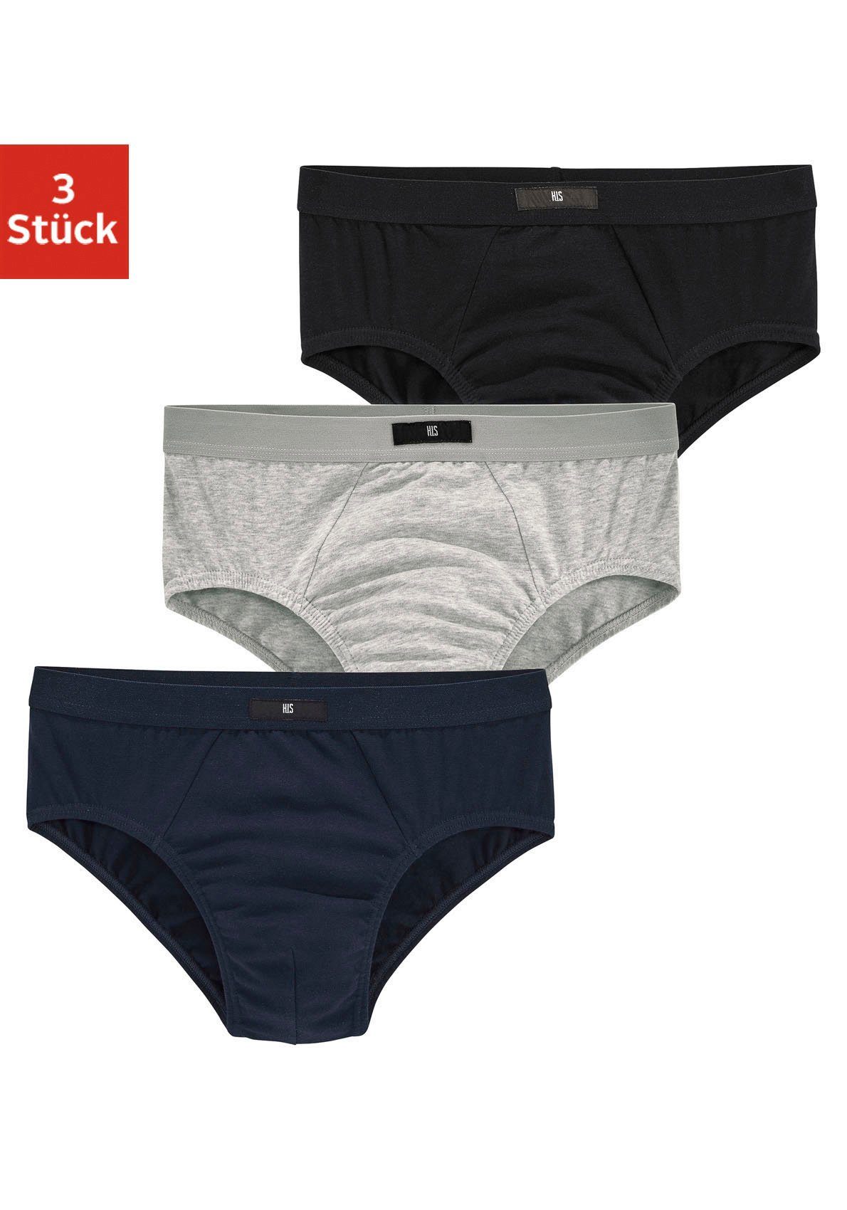 H.I.S Slip (Packung, 3-St) ohne Seitennaht günstig online kaufen