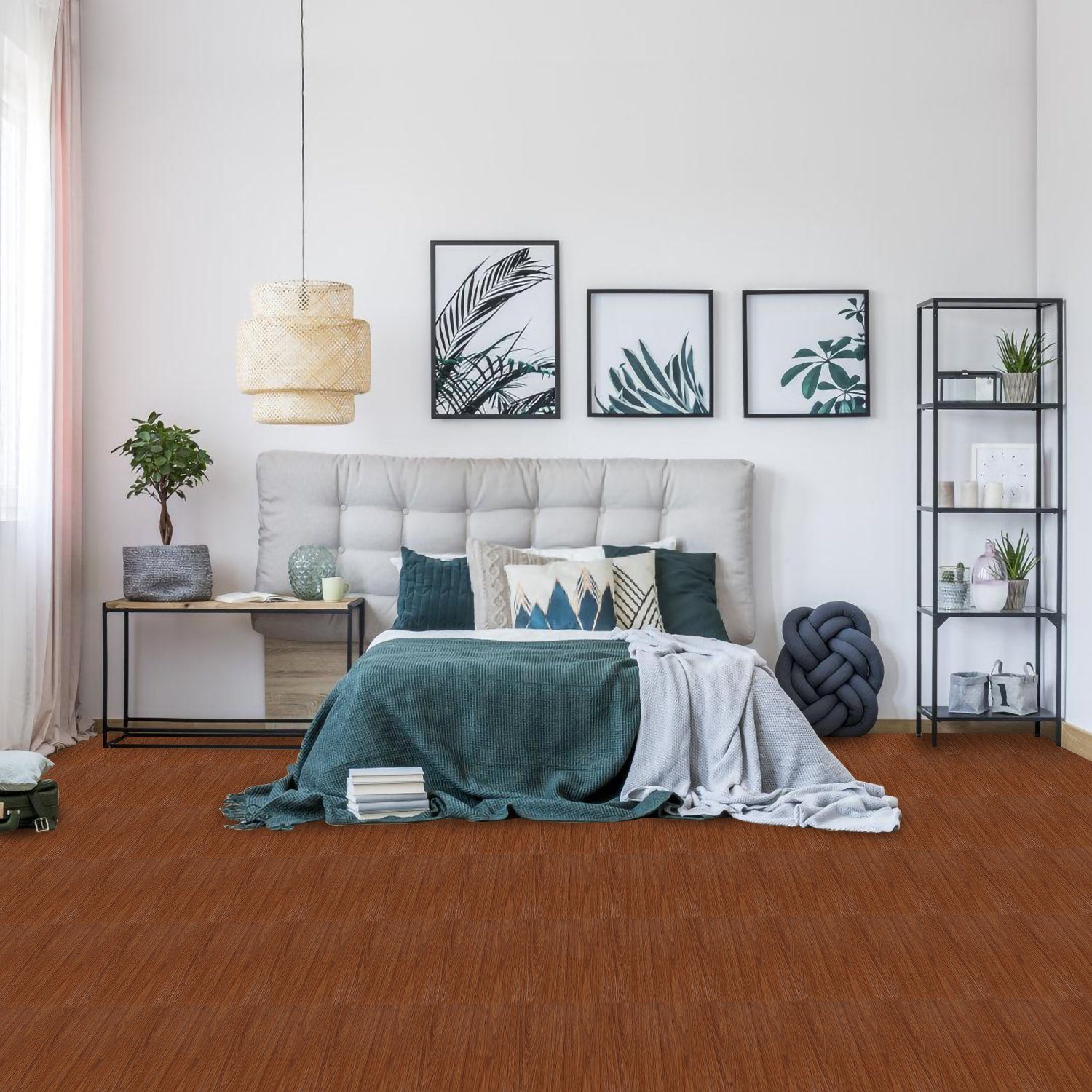 Vinylboden Vinylboden Dekor-Dielen Holzfarbe Laminat Selbstklebend, Vinyl geeignet,schallhemmend Bodenbelag Lospitch Fußbodenheizung